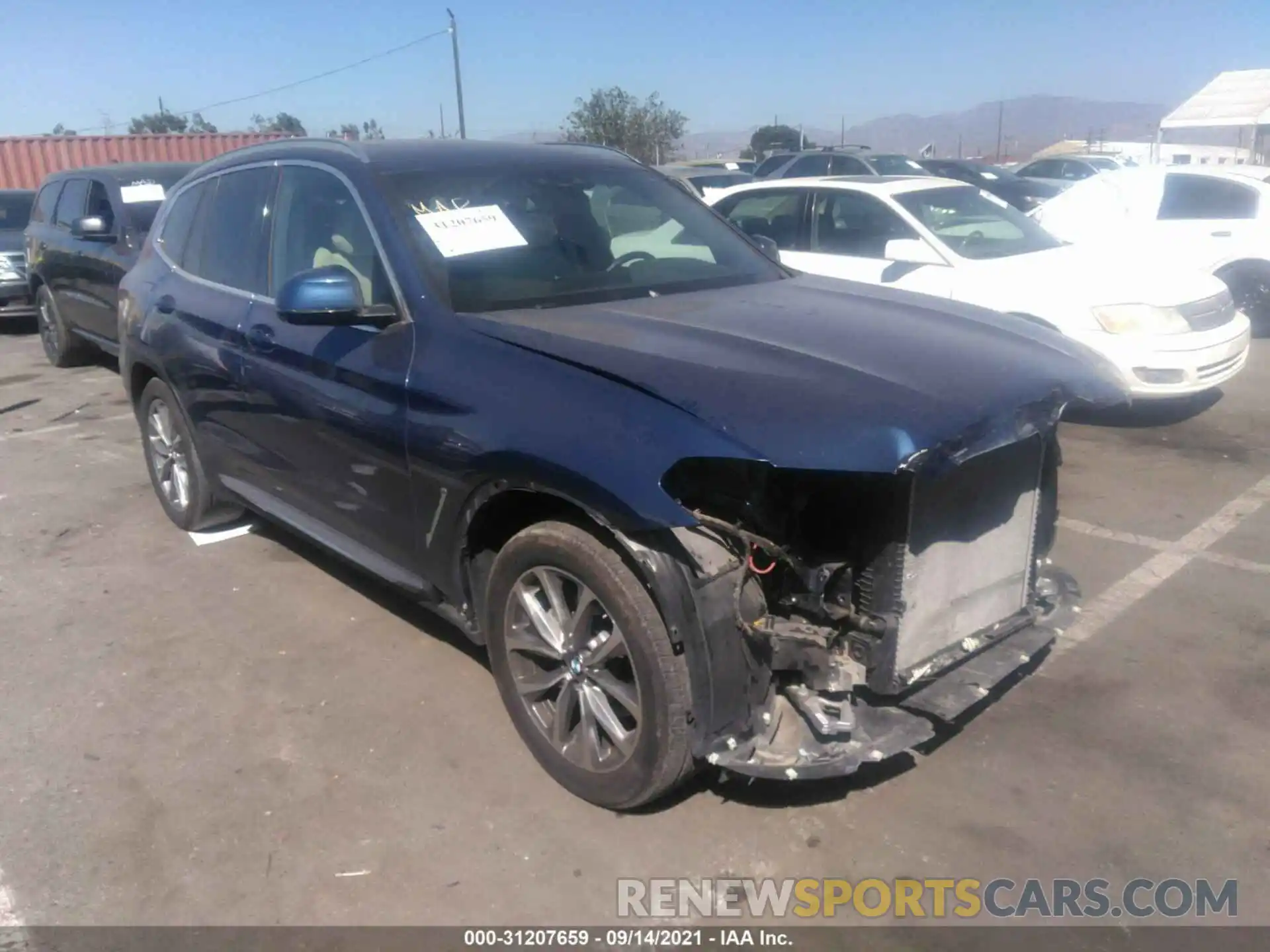 1 Photograph of a damaged car 5UXTR7C54KLF34317 BMW X3 2019