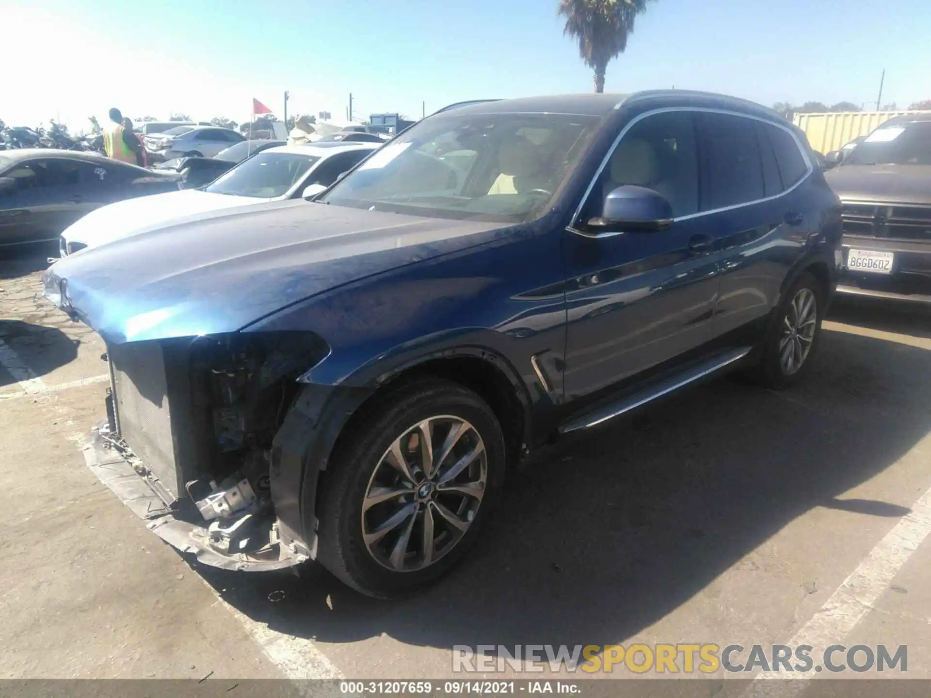 2 Photograph of a damaged car 5UXTR7C54KLF34317 BMW X3 2019