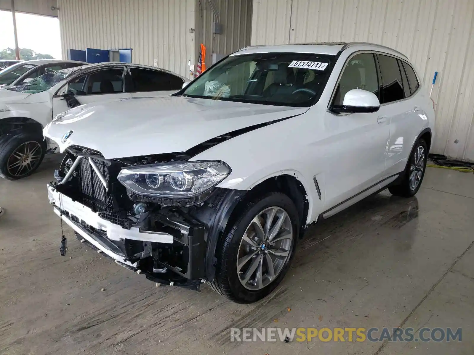 2 Фотография поврежденного автомобиля 5UXTR7C54KLR47318 BMW X3 2019