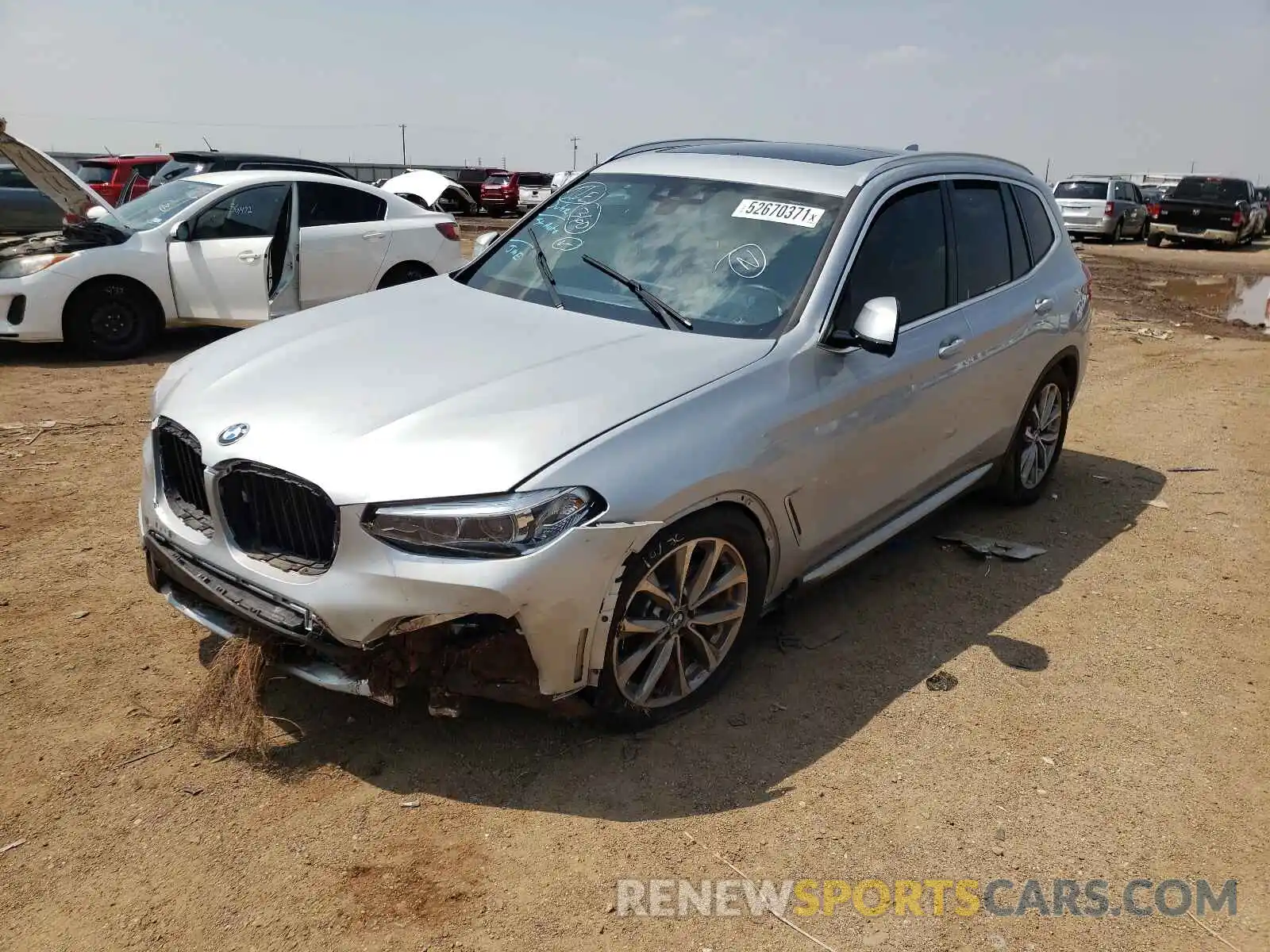 2 Photograph of a damaged car 5UXTR7C55KLE93535 BMW X3 2019