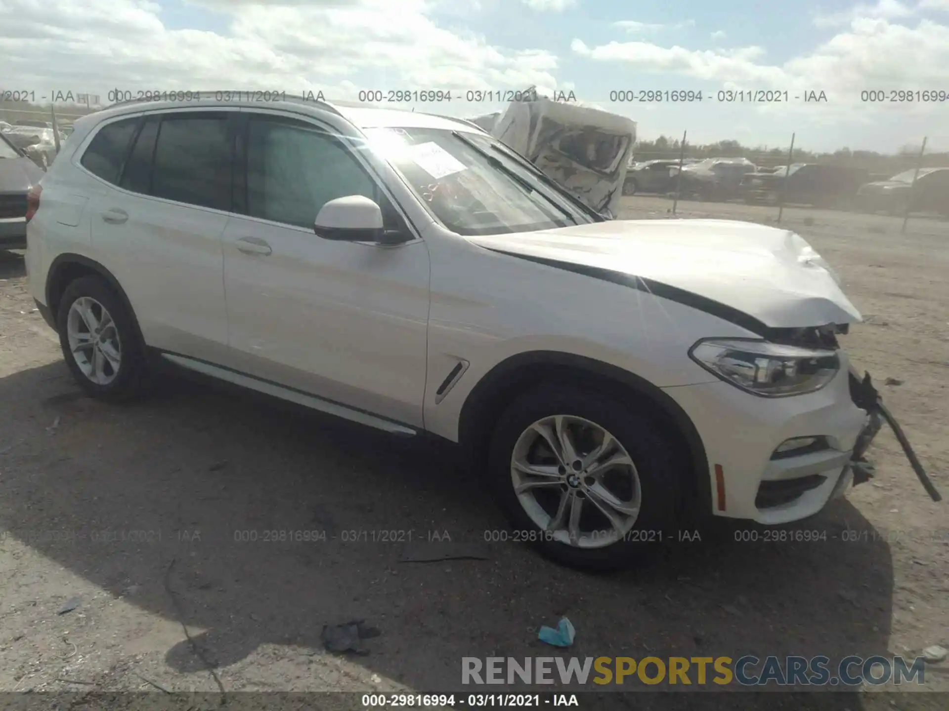 1 Photograph of a damaged car 5UXTR7C55KLF29241 BMW X3 2019