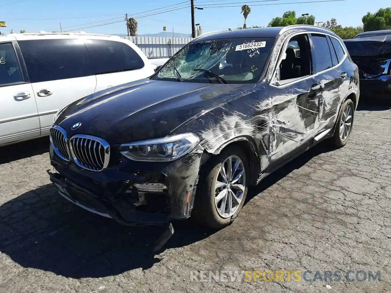 2 Photograph of a damaged car 5UXTR7C55KLR45478 BMW X3 2019