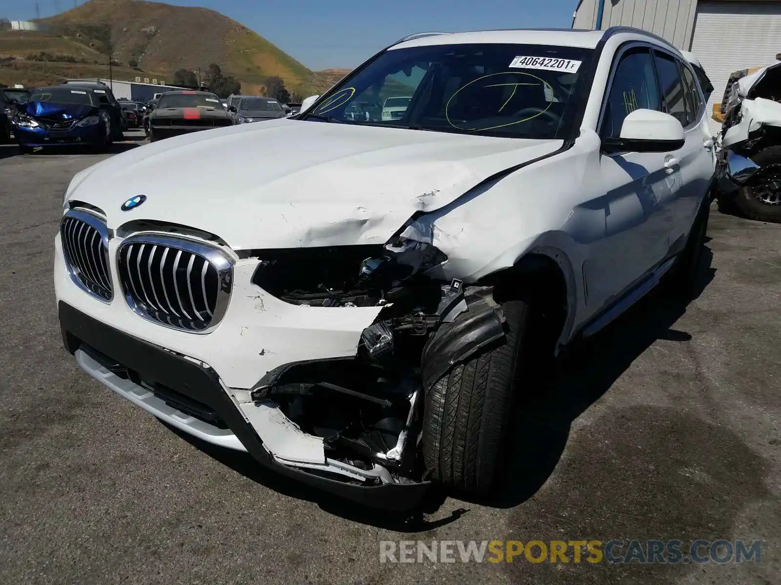 2 Photograph of a damaged car 5UXTR7C55KLR45576 BMW X3 2019