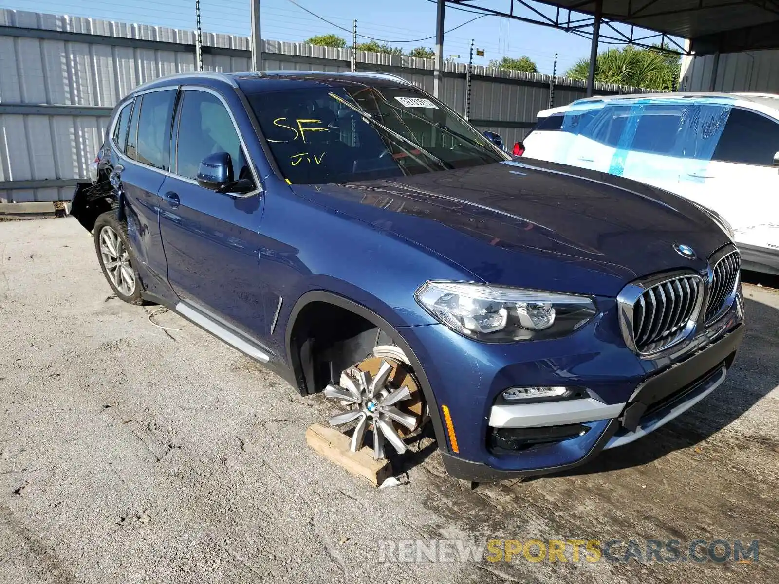 1 Photograph of a damaged car 5UXTR7C55KLR45898 BMW X3 2019