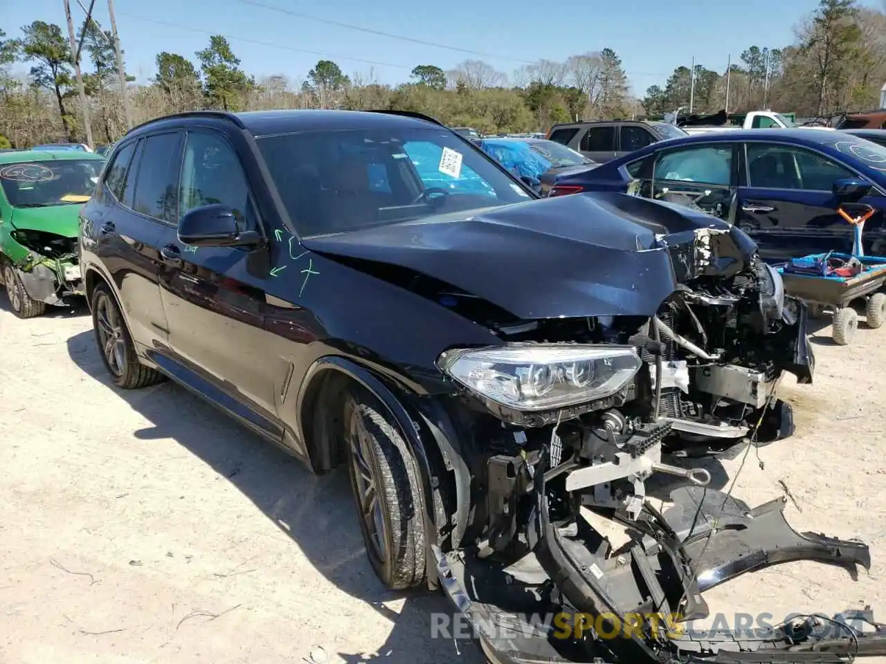 1 Photograph of a damaged car 5UXTR7C55KLR46808 BMW X3 2019