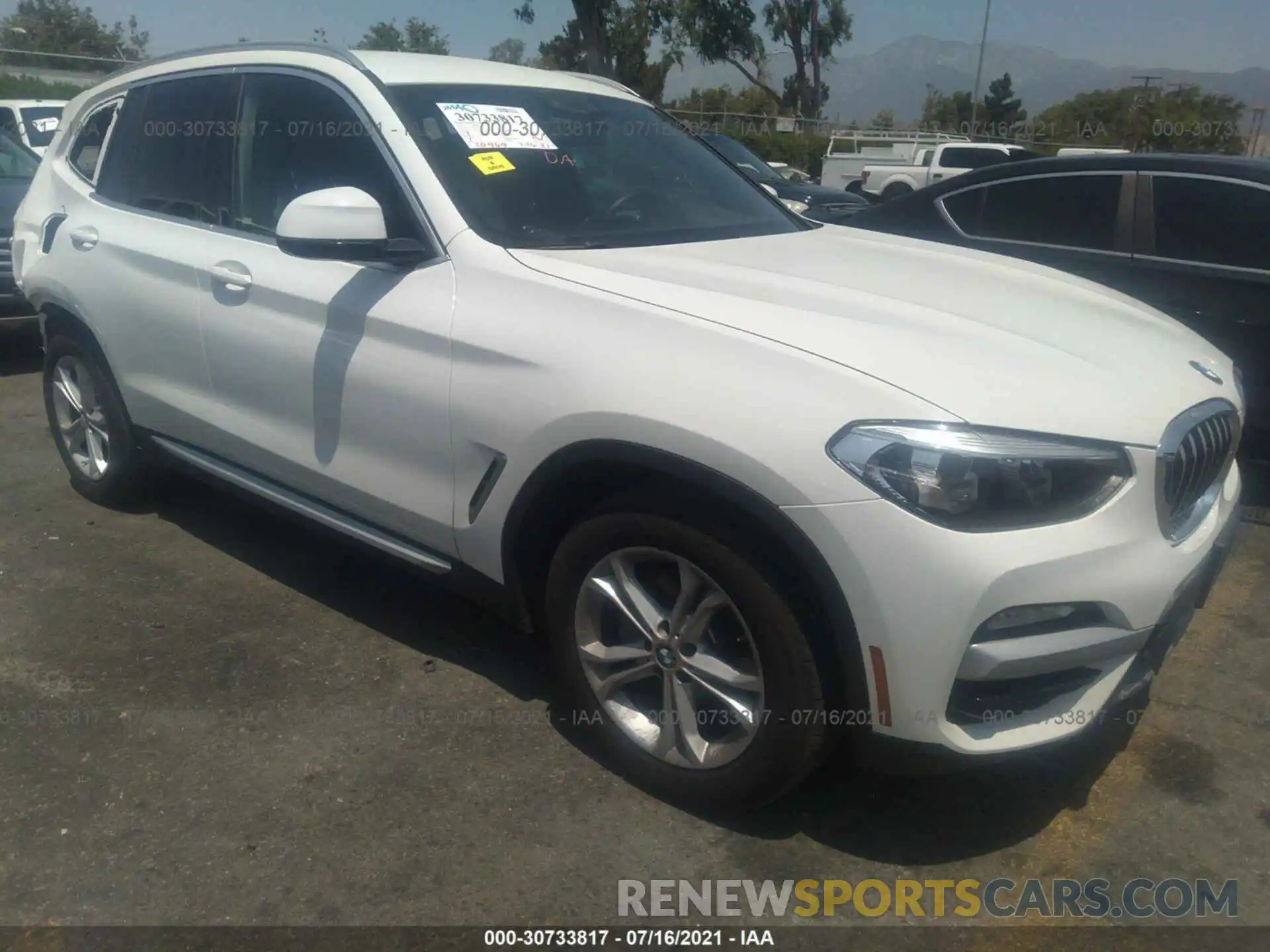 1 Photograph of a damaged car 5UXTR7C55KLR53631 BMW X3 2019