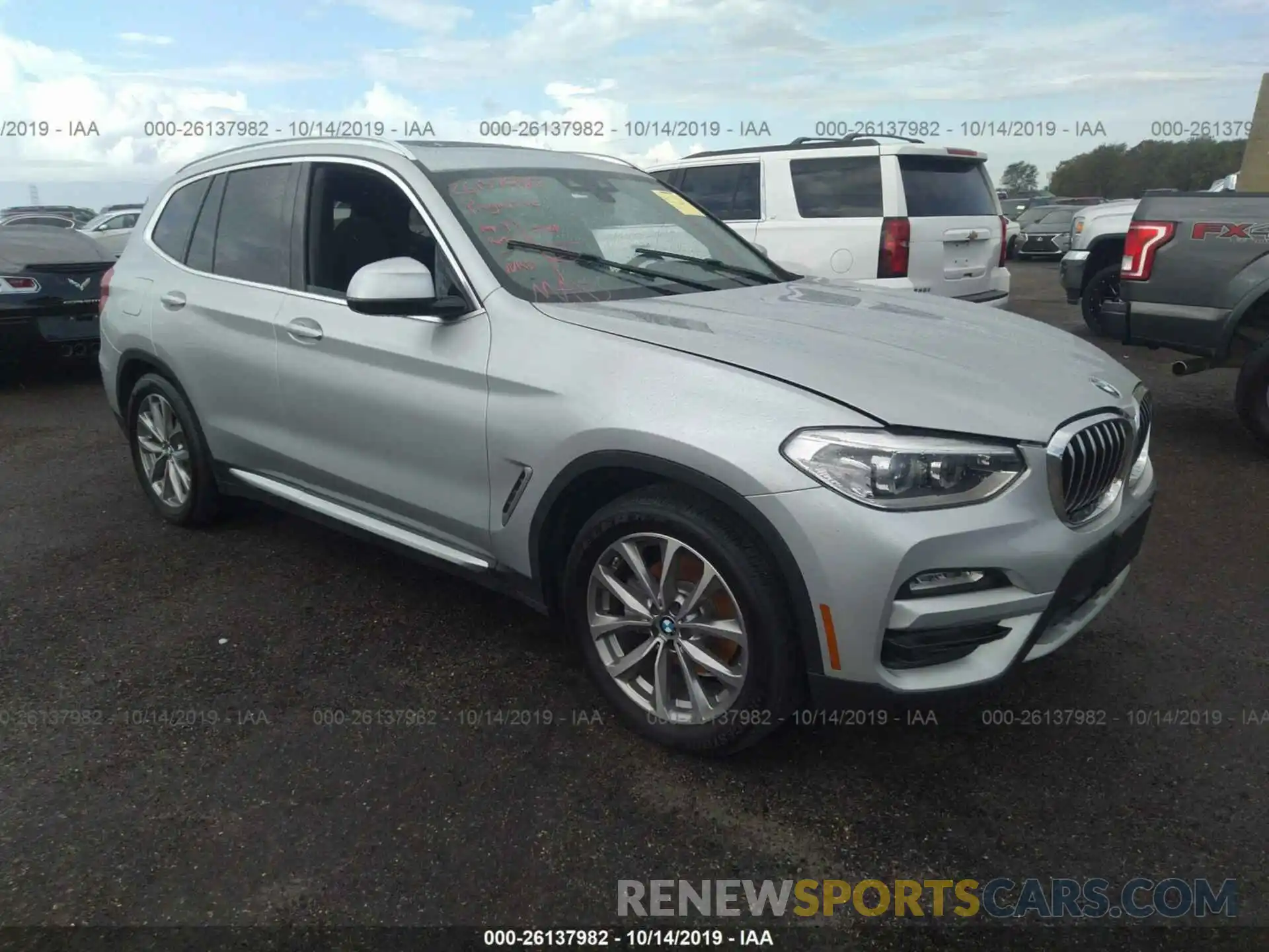 1 Photograph of a damaged car 5UXTR7C56KLE94077 BMW X3 2019