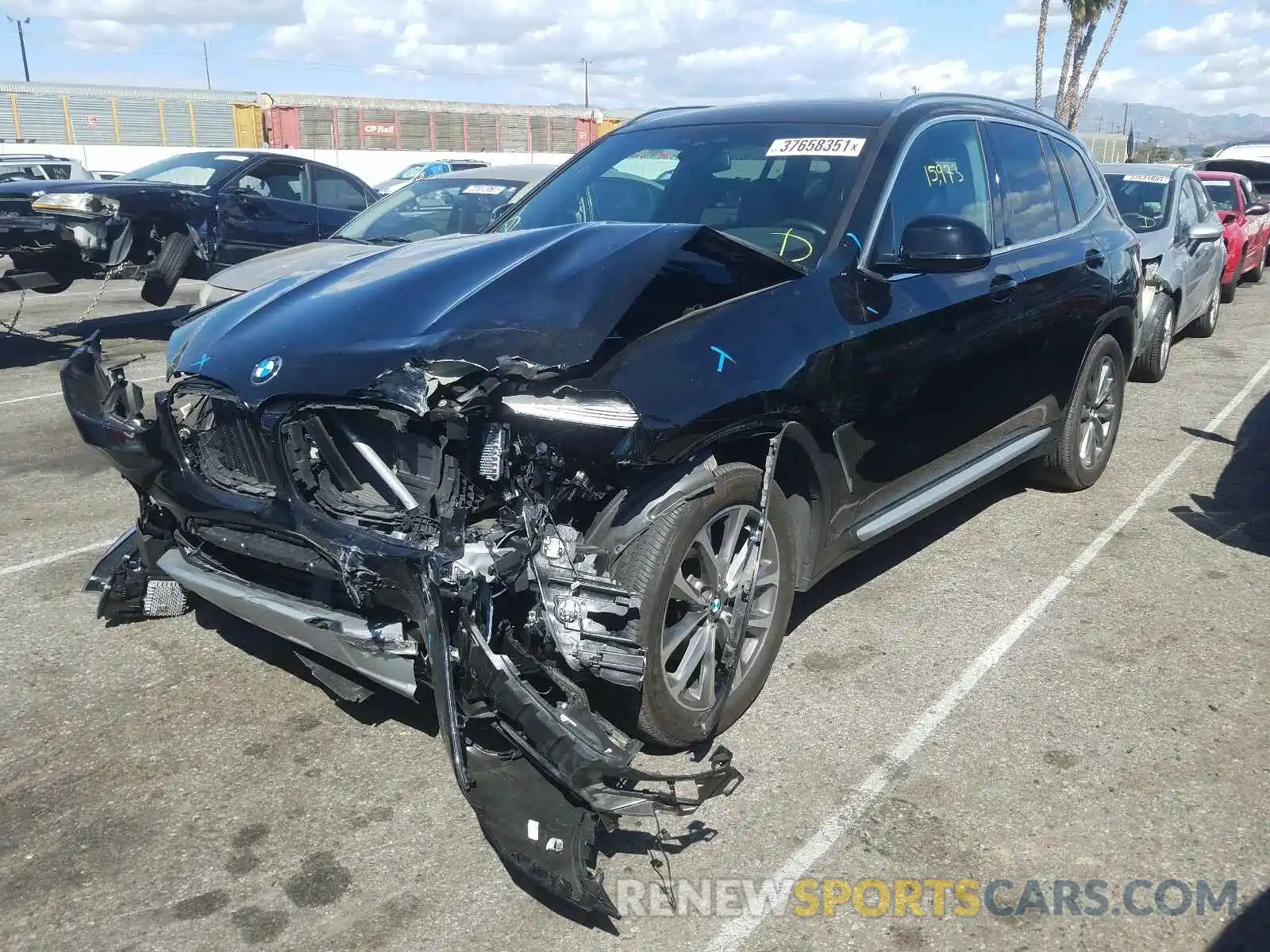 2 Photograph of a damaged car 5UXTR7C56KLE98517 BMW X3 2019
