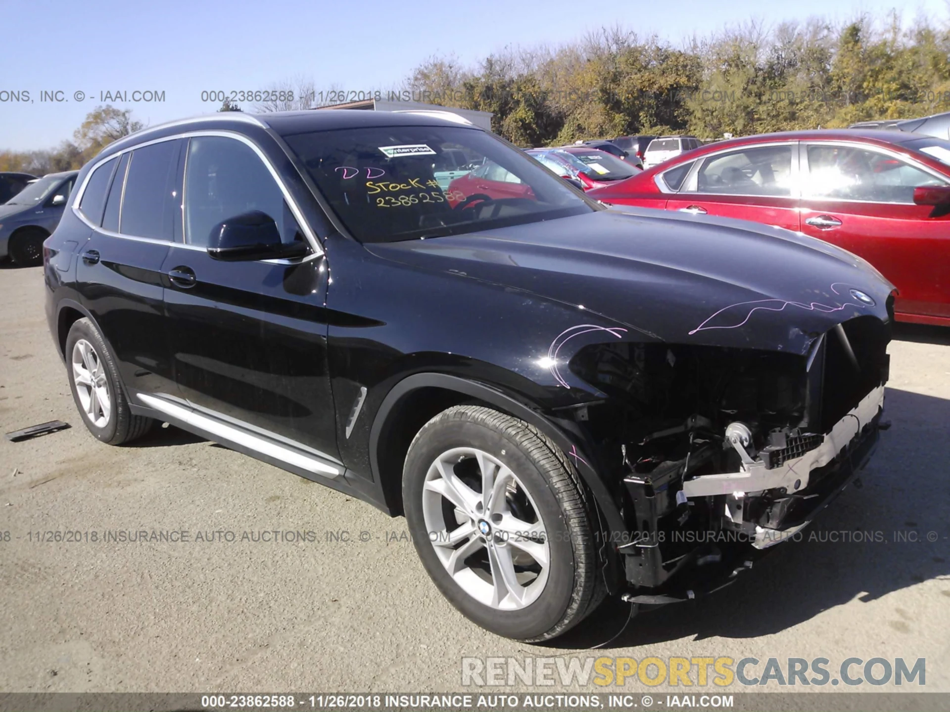 1 Photograph of a damaged car 5UXTR7C56KLF24629 Bmw X3 2019