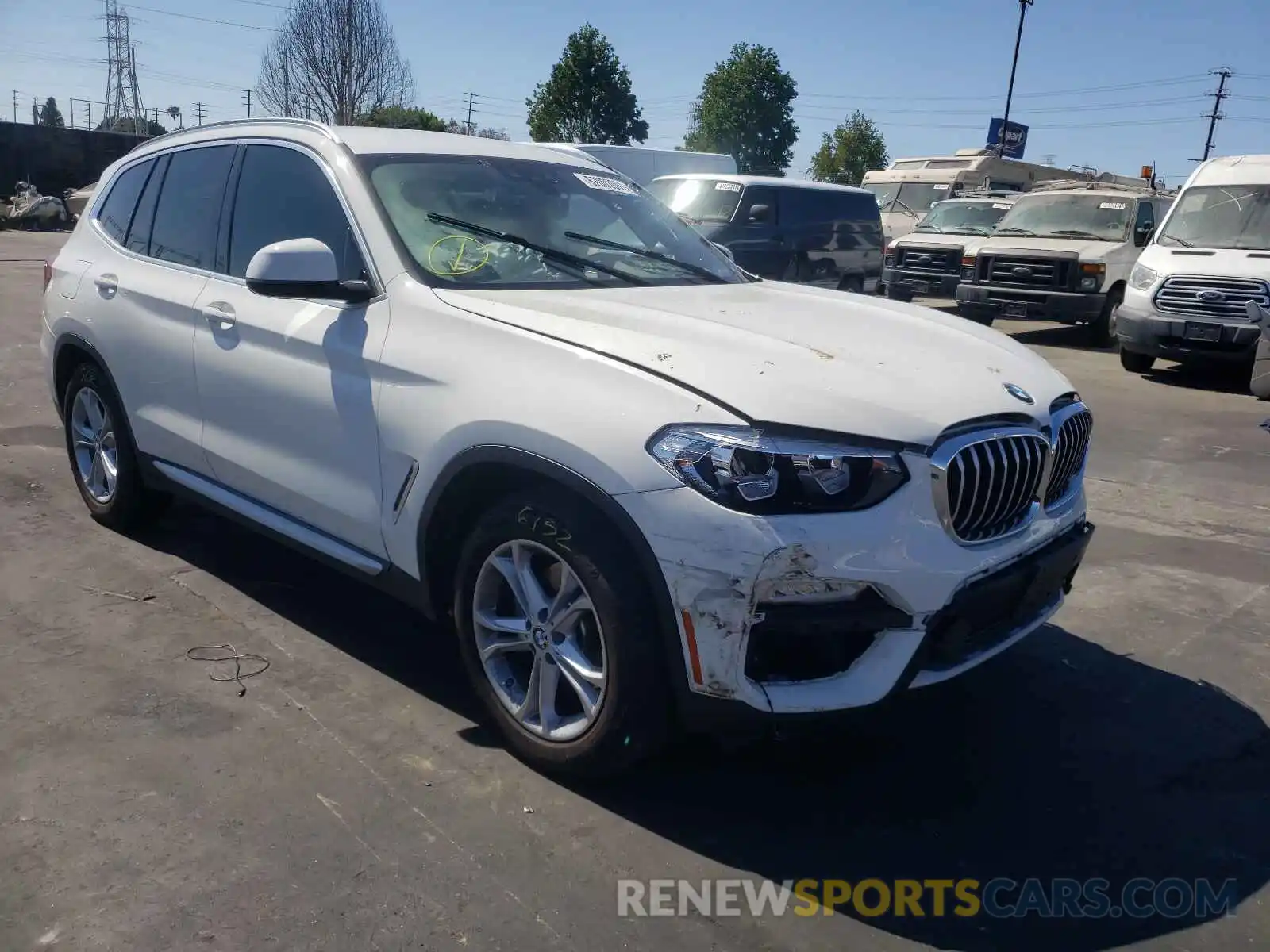 1 Photograph of a damaged car 5UXTR7C56KLF30785 BMW X3 2019