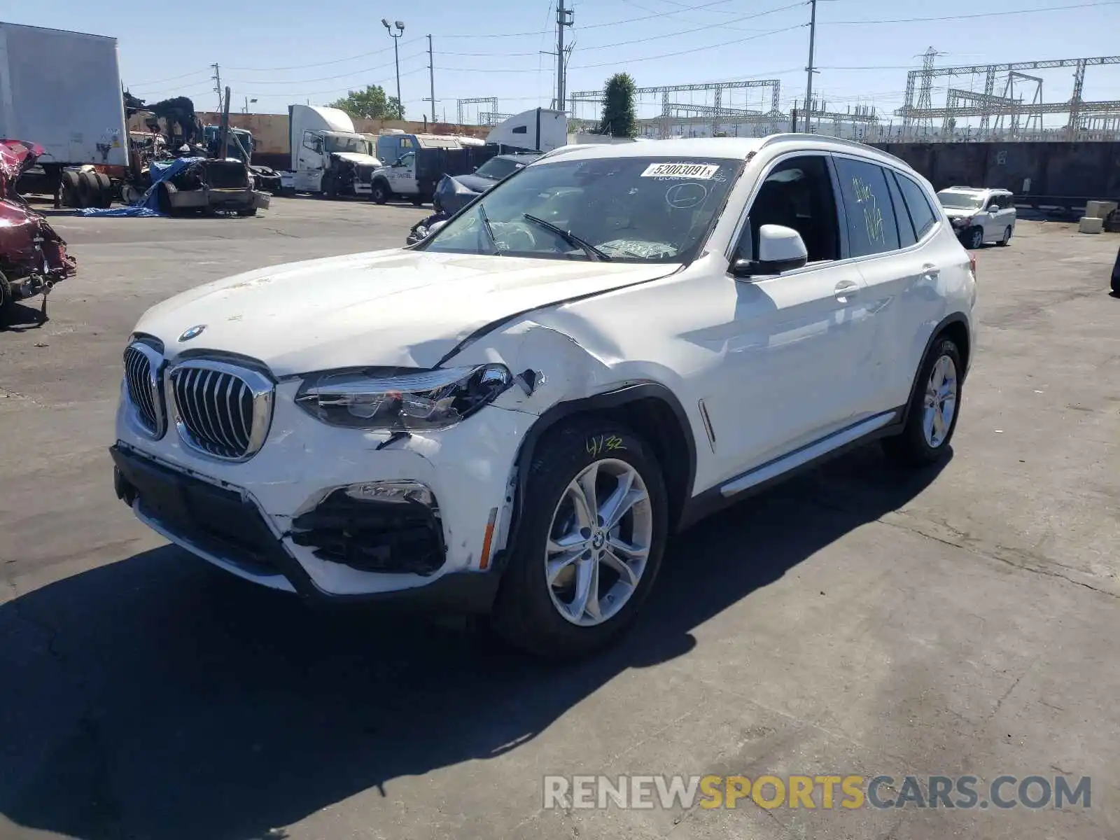 2 Photograph of a damaged car 5UXTR7C56KLF30785 BMW X3 2019