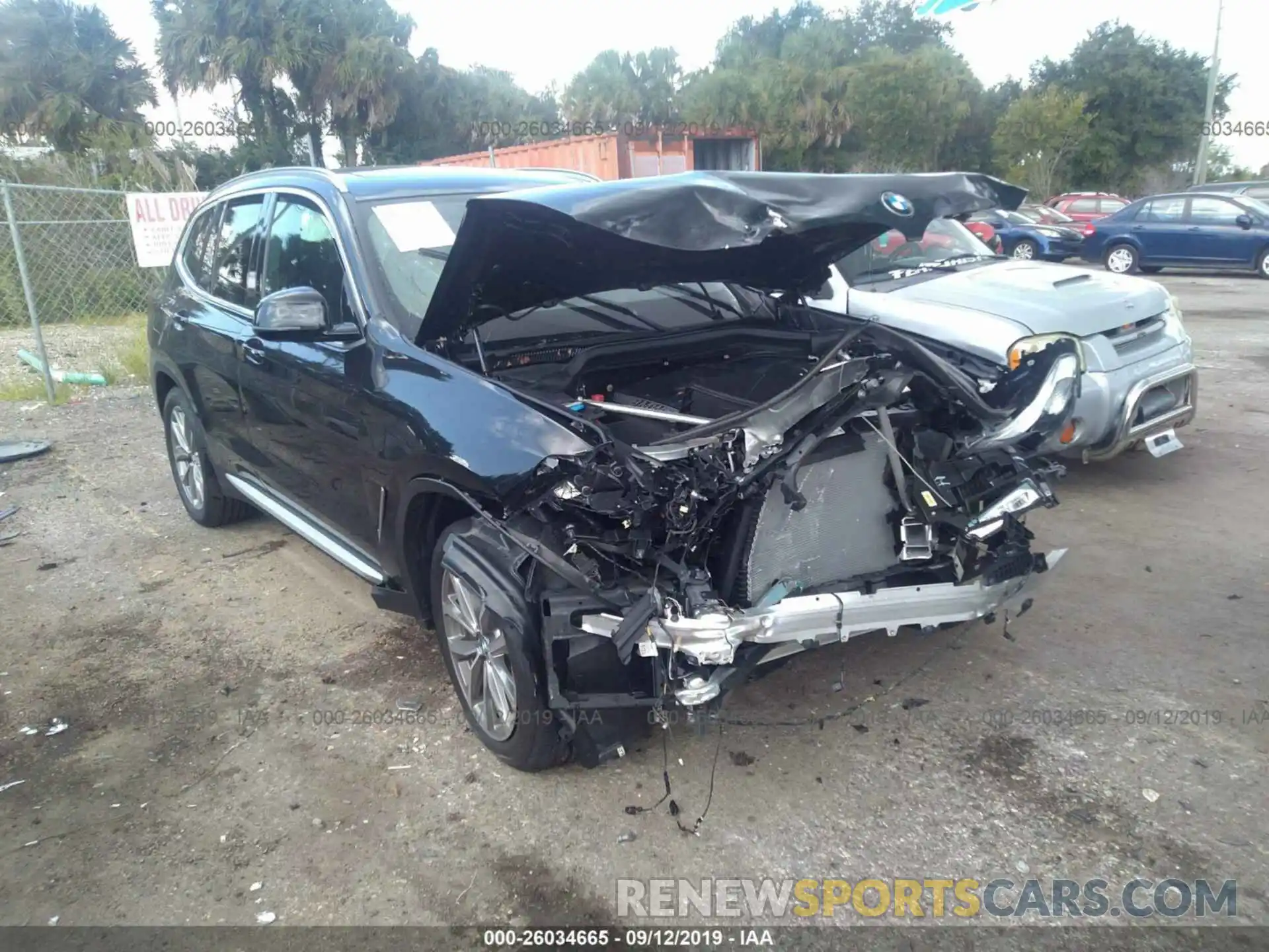 1 Photograph of a damaged car 5UXTR7C56KLF36277 BMW X3 2019