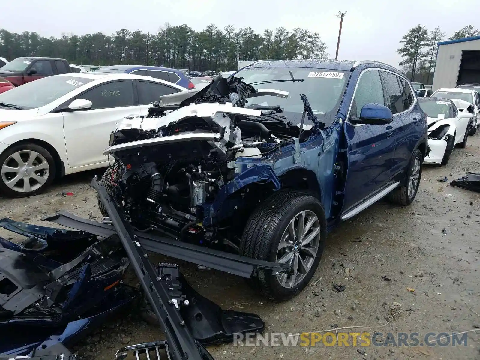 2 Photograph of a damaged car 5UXTR7C56KLR44713 BMW X3 2019