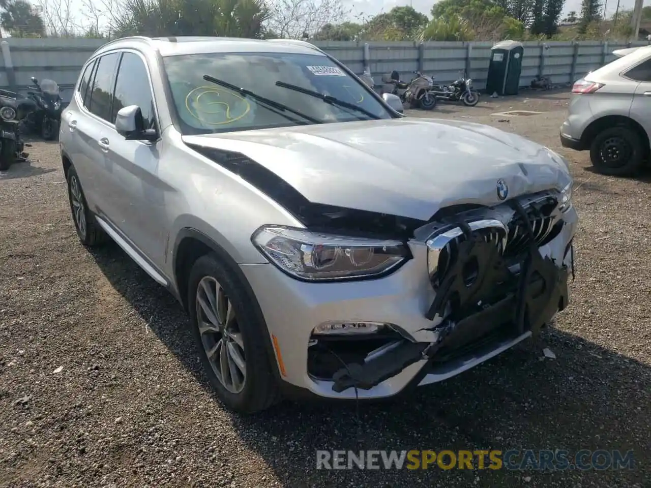 1 Photograph of a damaged car 5UXTR7C56KLR47482 BMW X3 2019