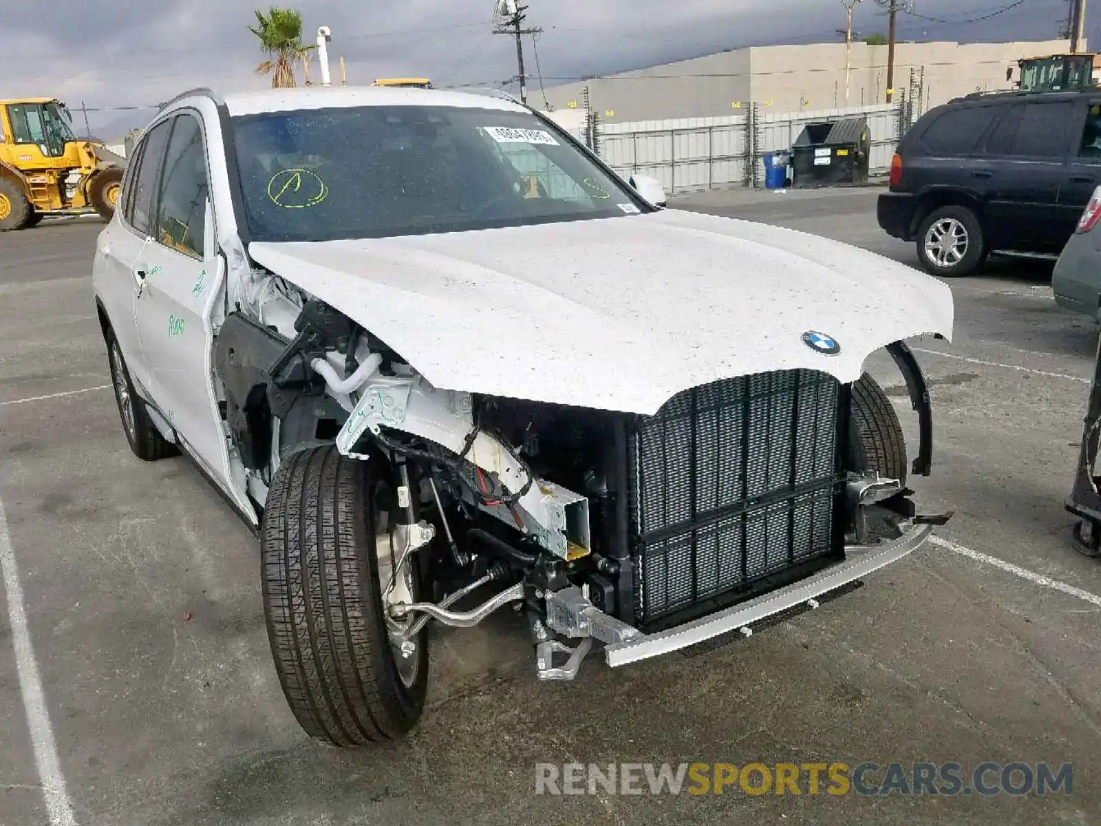 1 Photograph of a damaged car 5UXTR7C56KLR51502 BMW X3 2019