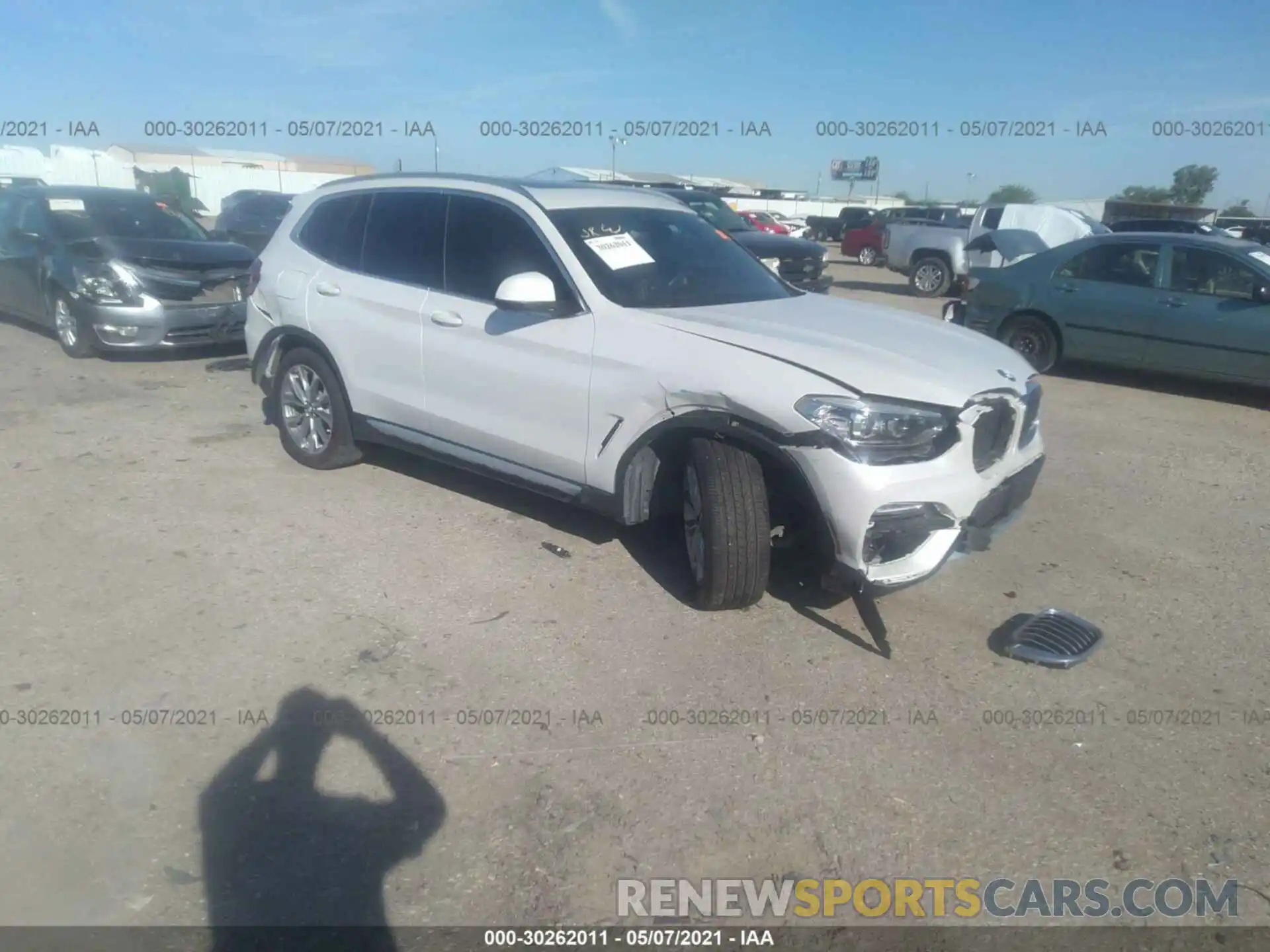 1 Photograph of a damaged car 5UXTR7C57KLE88370 BMW X3 2019