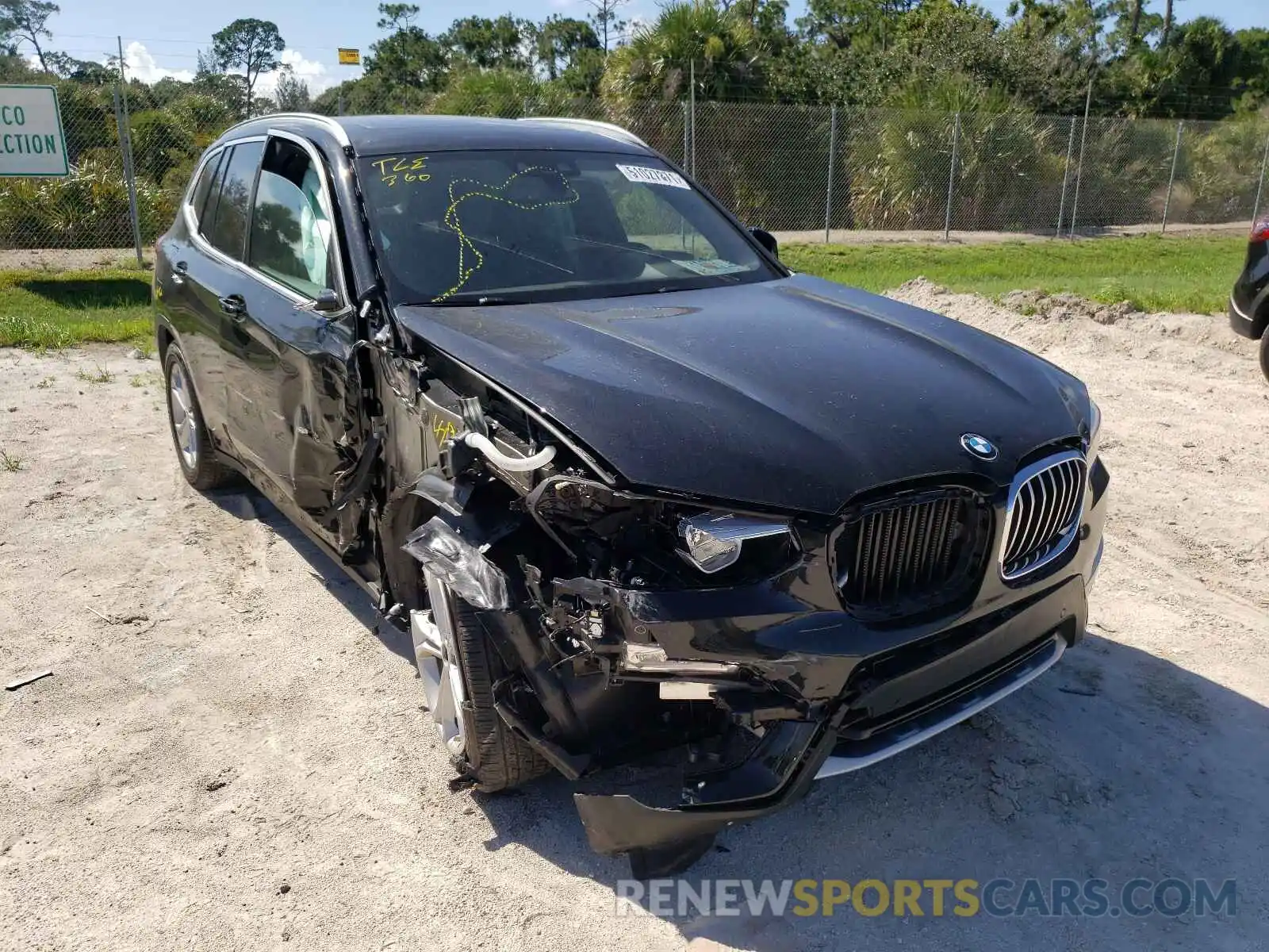 1 Photograph of a damaged car 5UXTR7C57KLF26843 BMW X3 2019