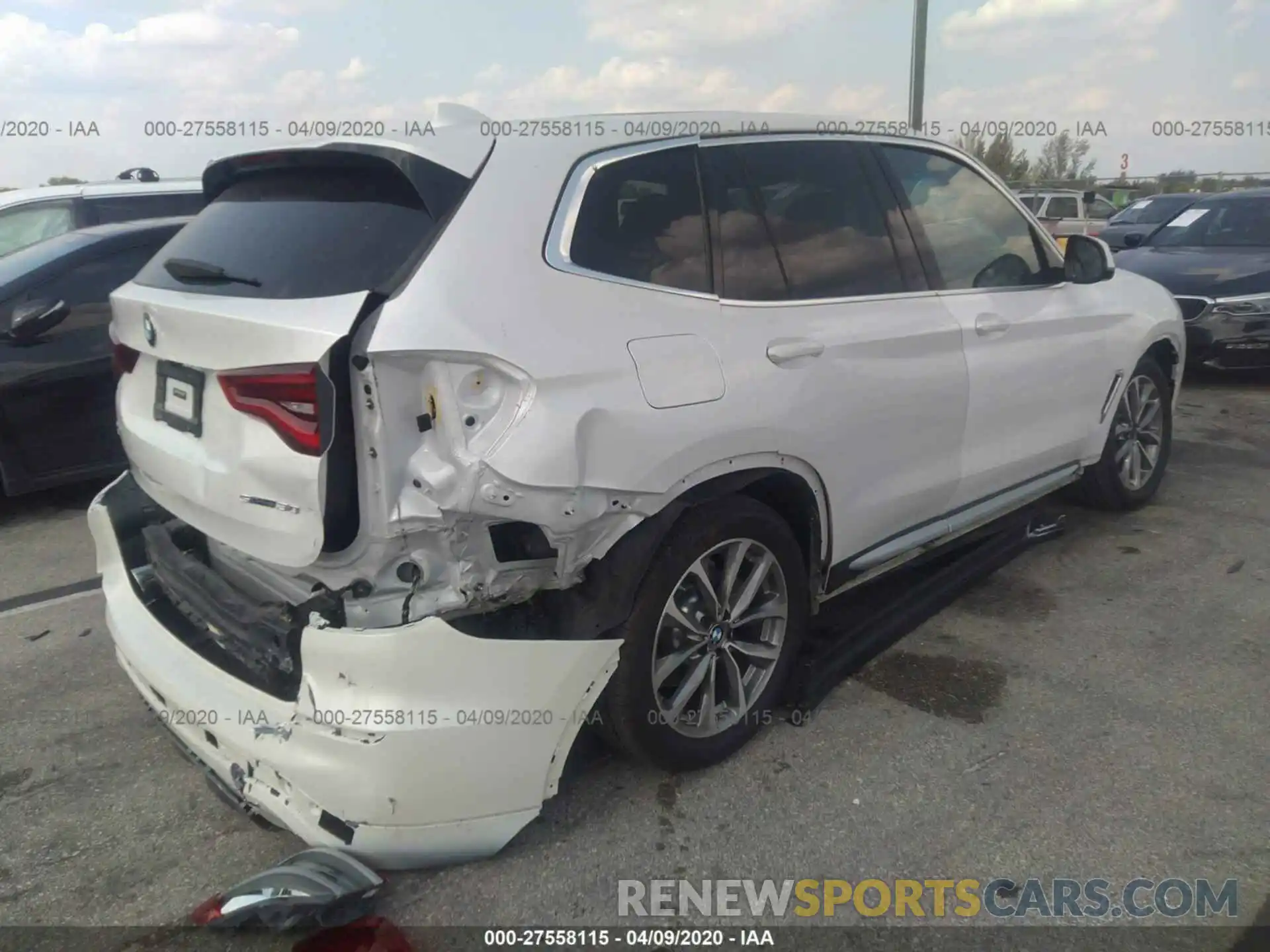 4 Photograph of a damaged car 5UXTR7C57KLF28012 BMW X3 2019