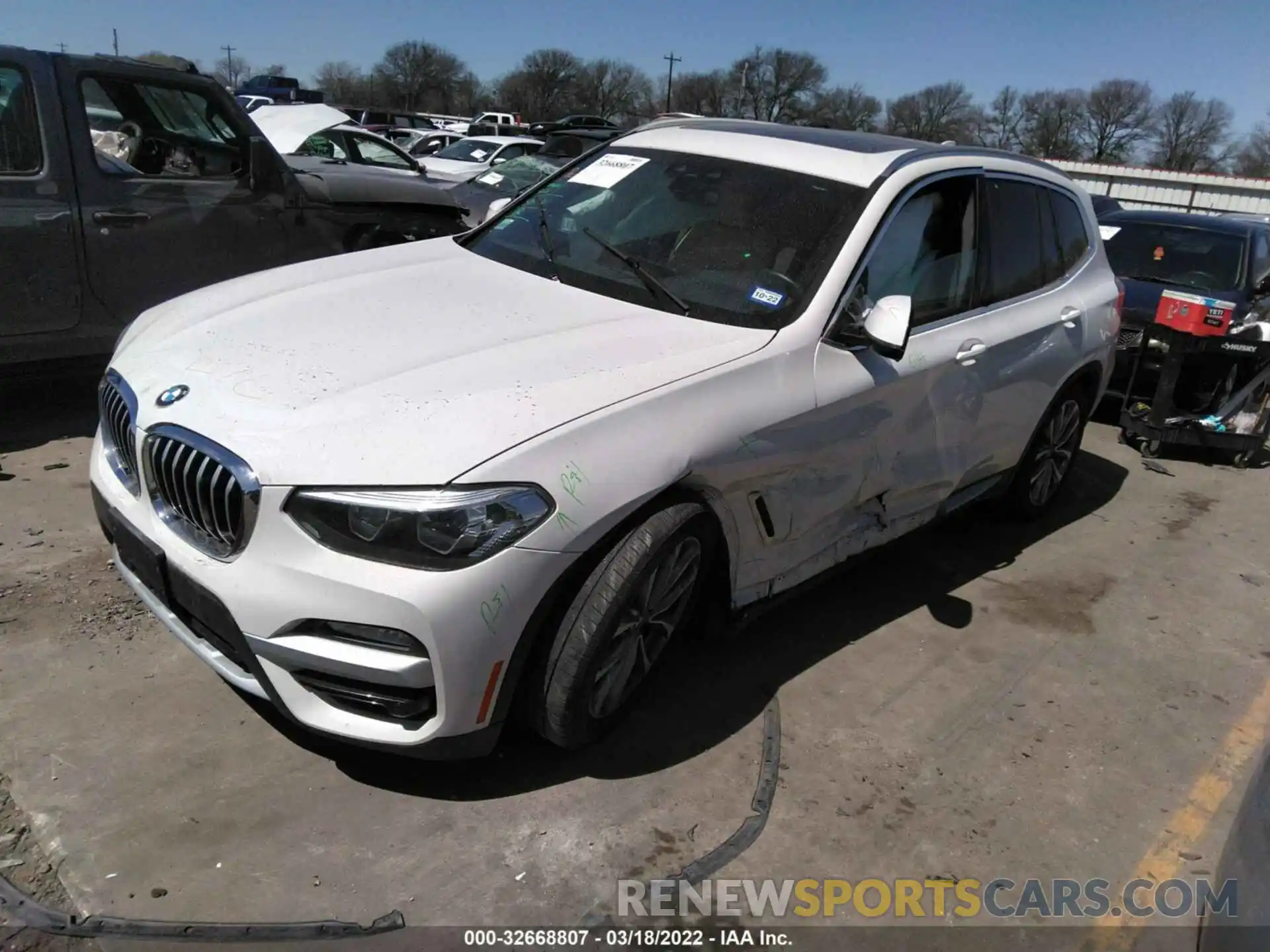 2 Photograph of a damaged car 5UXTR7C57KLF29029 BMW X3 2019