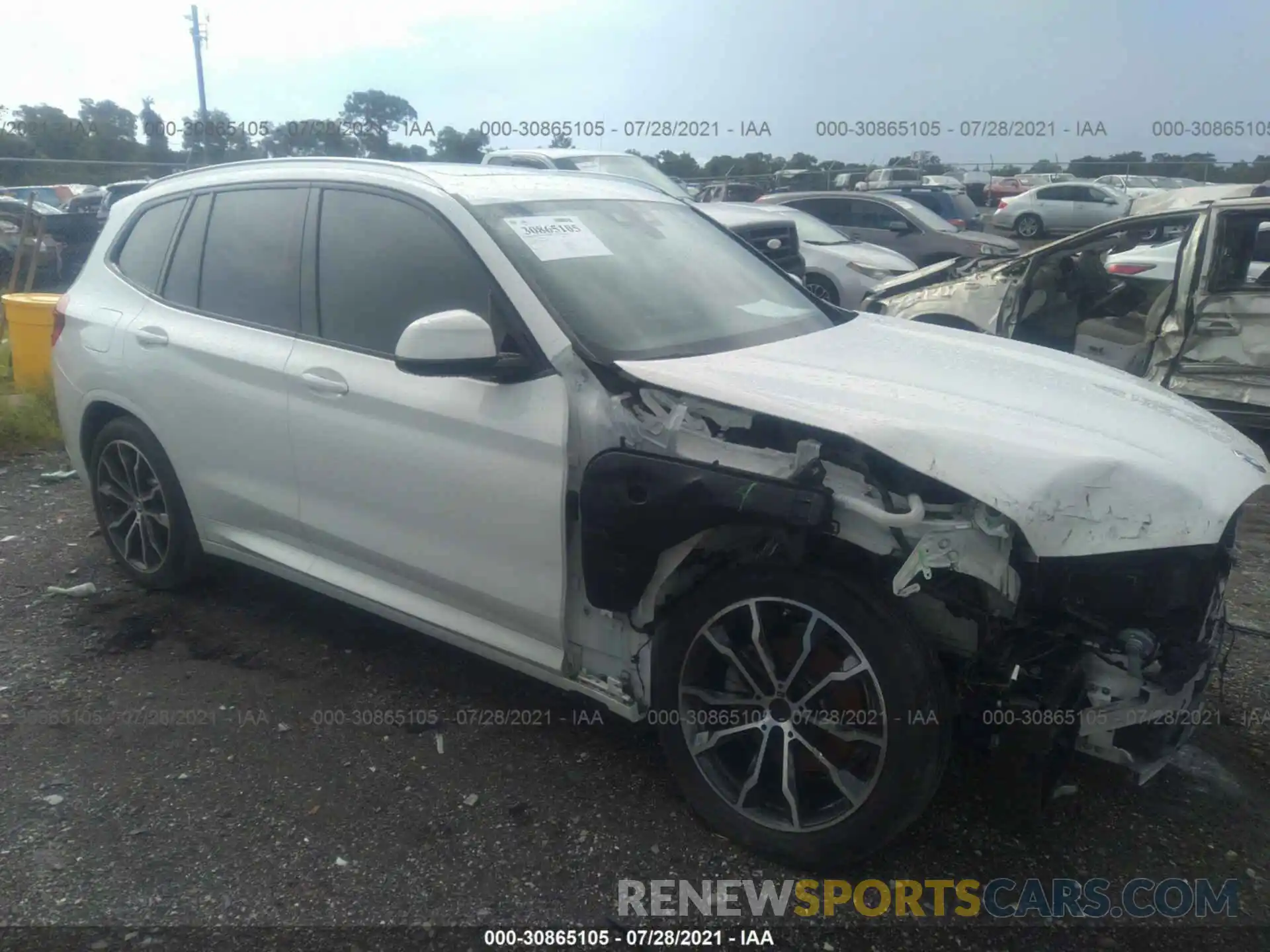 1 Photograph of a damaged car 5UXTR7C57KLF35087 BMW X3 2019