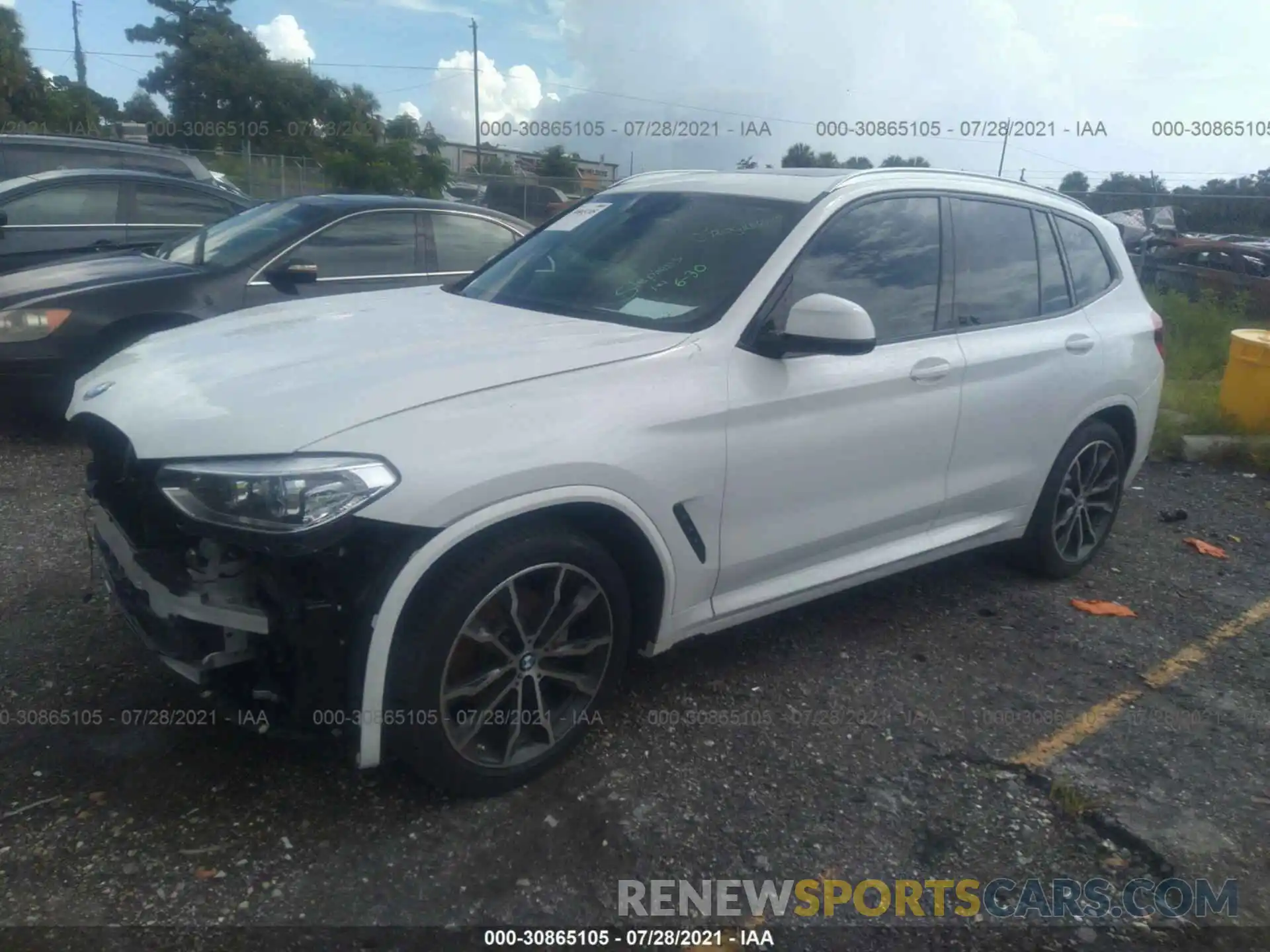 2 Photograph of a damaged car 5UXTR7C57KLF35087 BMW X3 2019