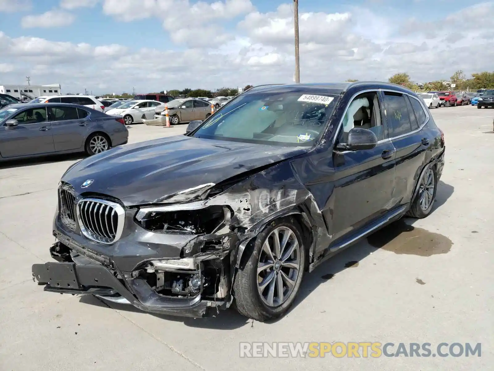 2 Photograph of a damaged car 5UXTR7C57KLF35512 BMW X3 2019