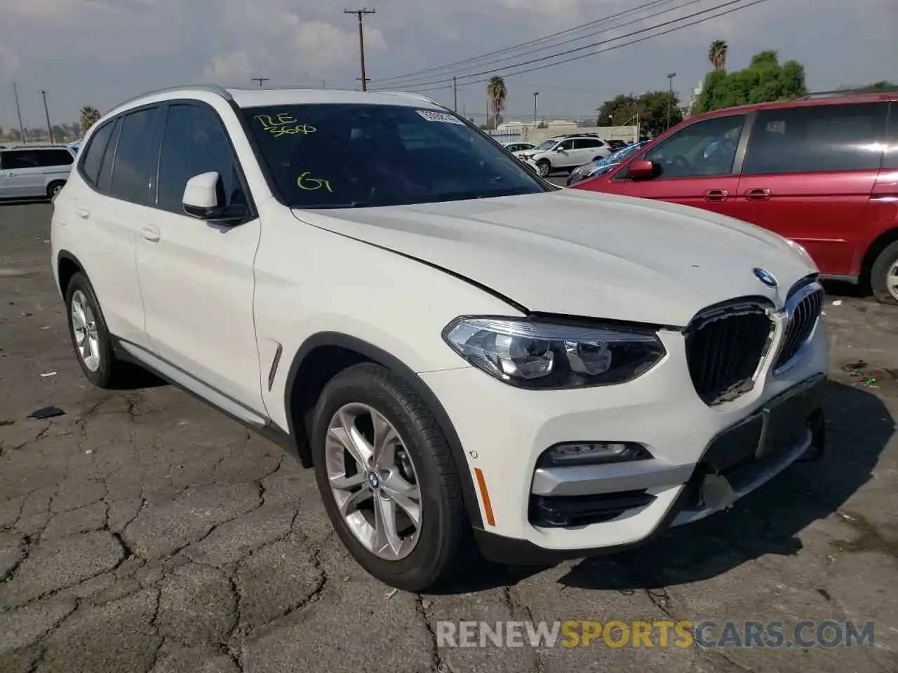 1 Photograph of a damaged car 5UXTR7C57KLR47314 BMW X3 2019