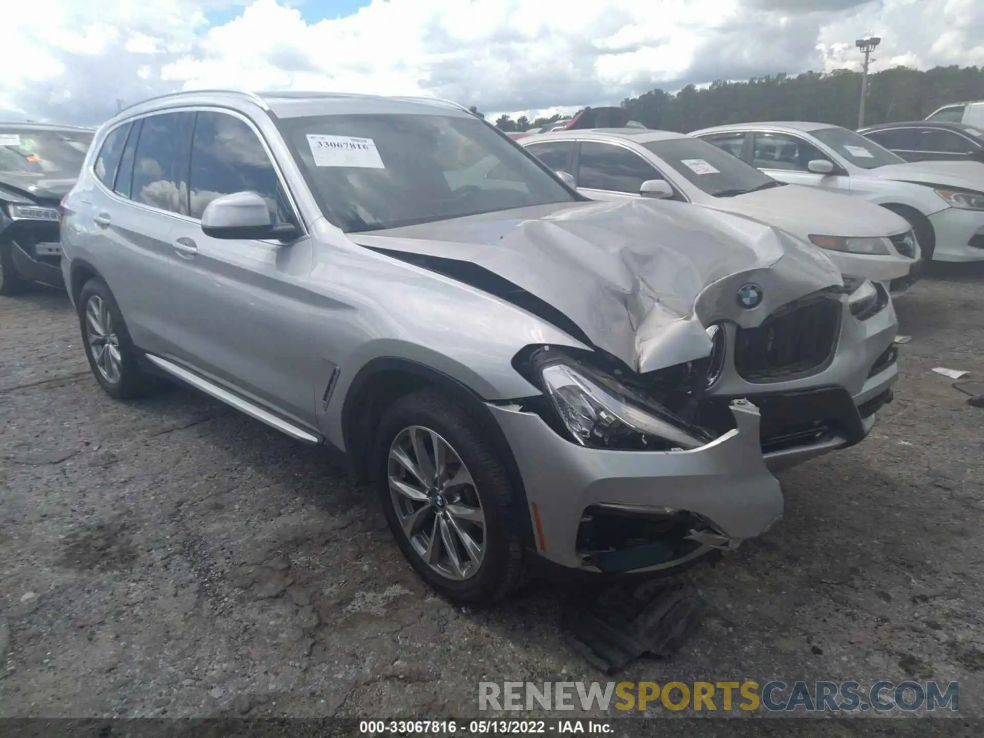 1 Photograph of a damaged car 5UXTR7C58KLE93528 BMW X3 2019