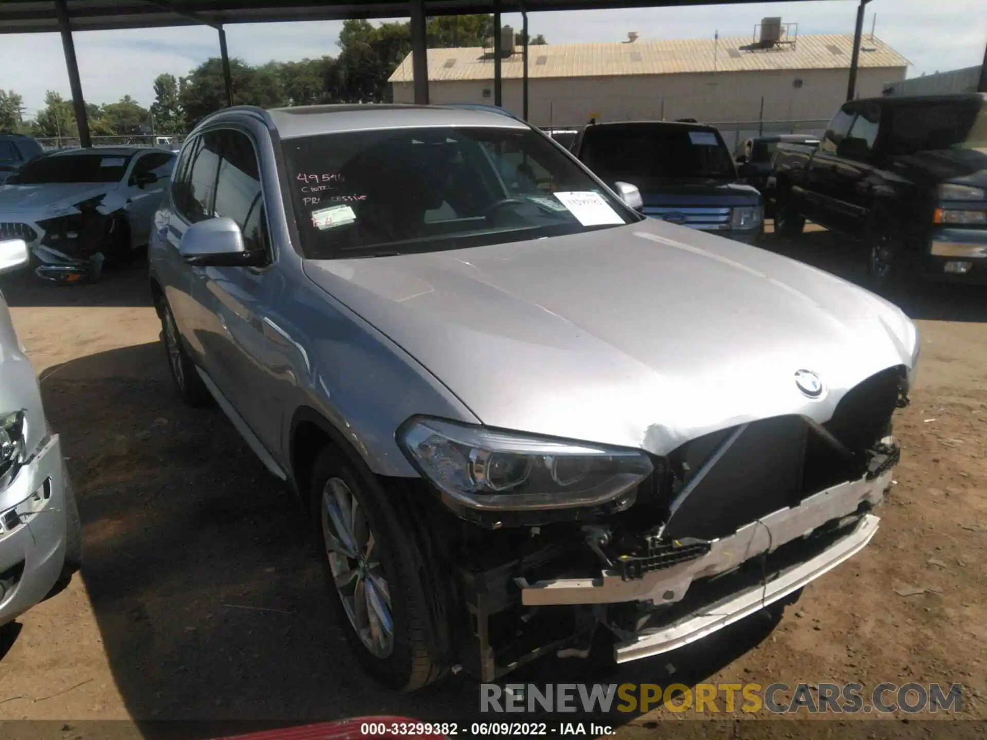 1 Photograph of a damaged car 5UXTR7C58KLF24308 BMW X3 2019