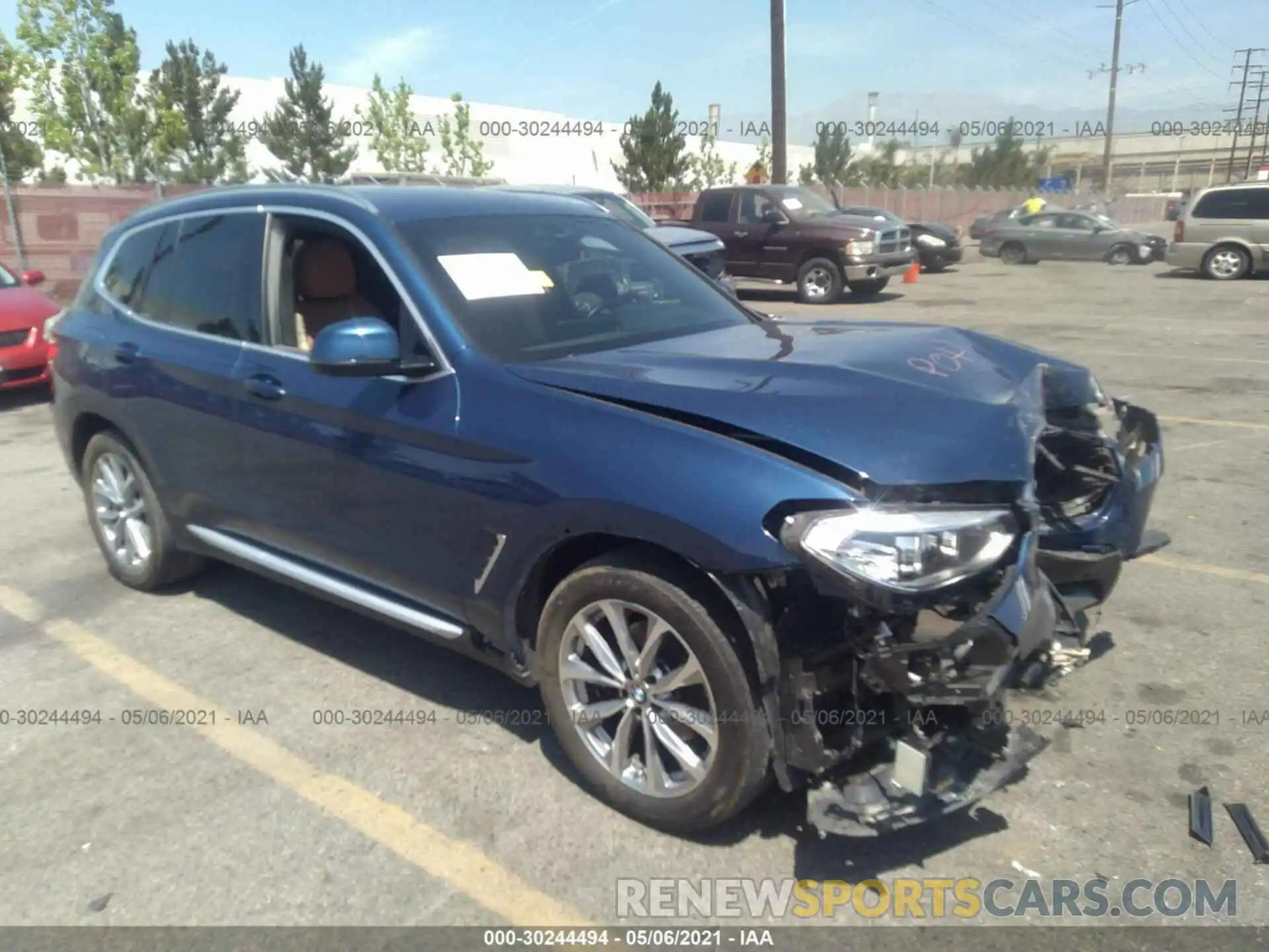 1 Photograph of a damaged car 5UXTR7C58KLF28083 BMW X3 2019