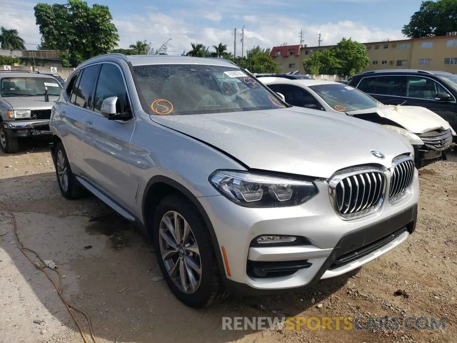 1 Photograph of a damaged car 5UXTR7C58KLF29931 BMW X3 2019