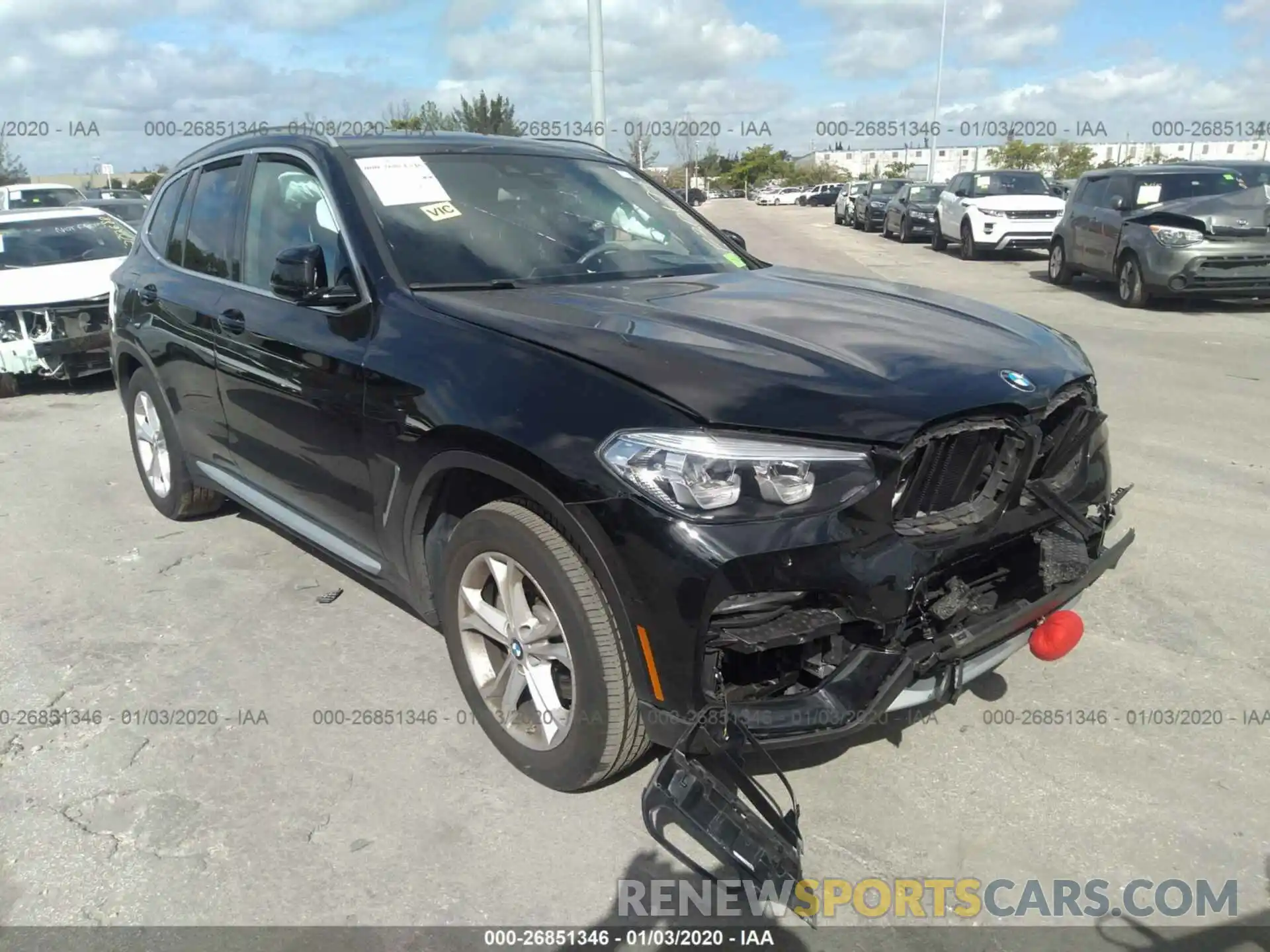 1 Photograph of a damaged car 5UXTR7C58KLF30674 BMW X3 2019