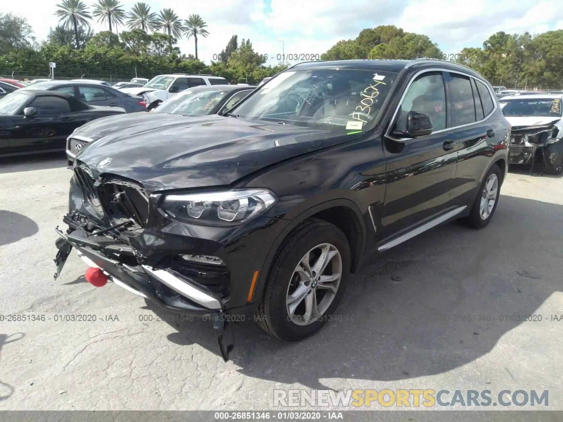 2 Photograph of a damaged car 5UXTR7C58KLF30674 BMW X3 2019