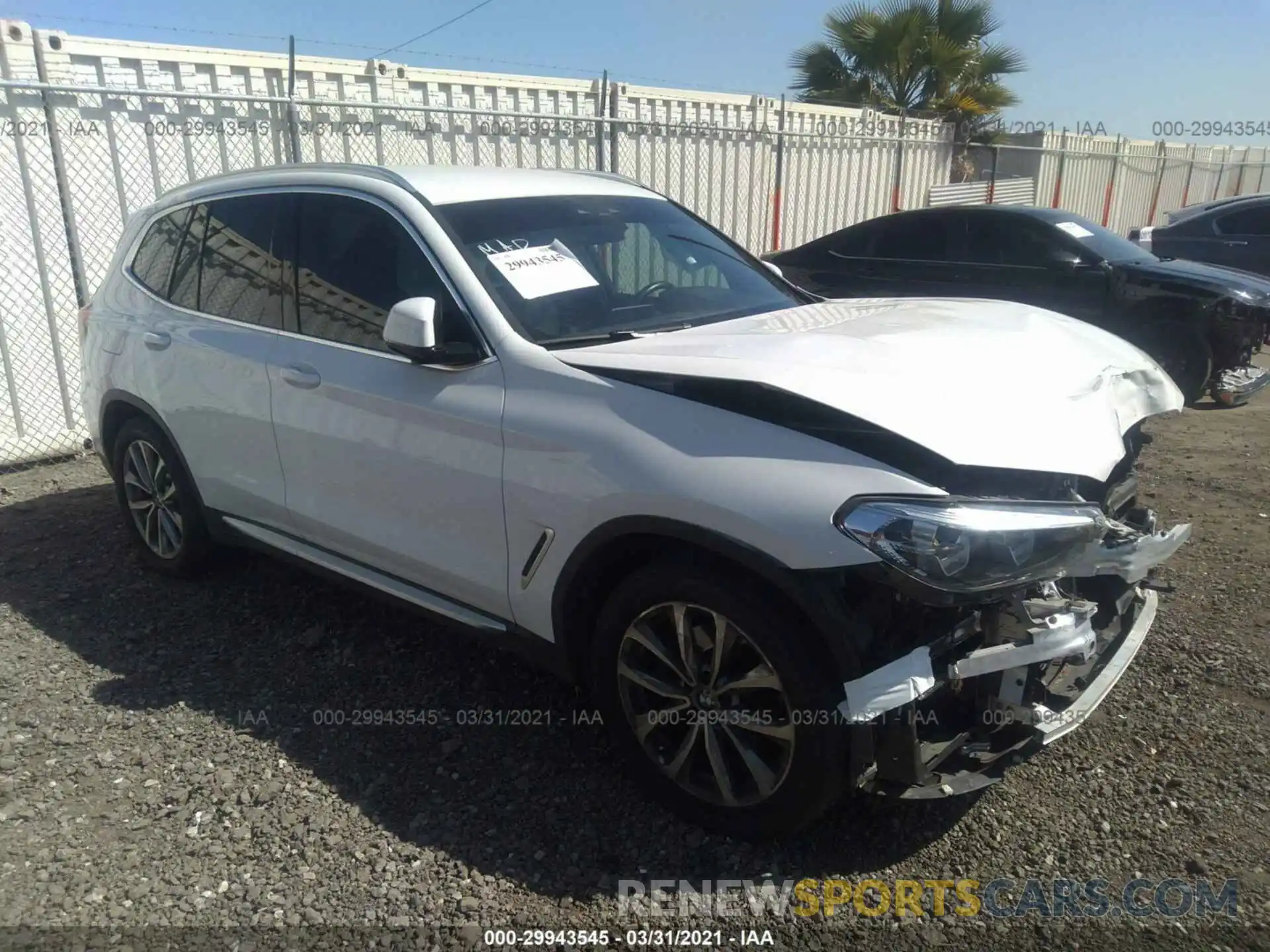 1 Photograph of a damaged car 5UXTR7C58KLF32151 BMW X3 2019