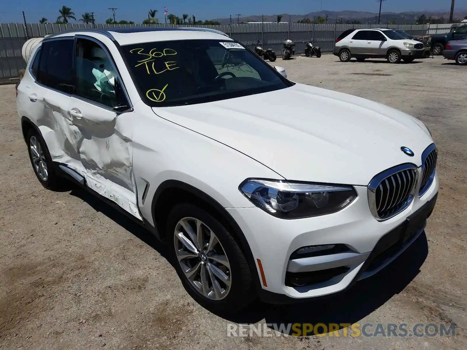 1 Photograph of a damaged car 5UXTR7C58KLF34921 BMW X3 2019