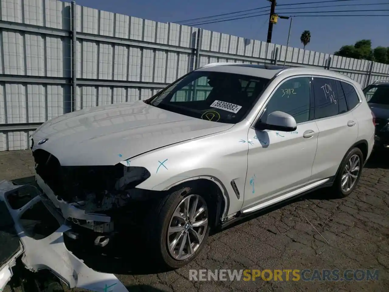 2 Photograph of a damaged car 5UXTR7C59KLF35396 BMW X3 2019