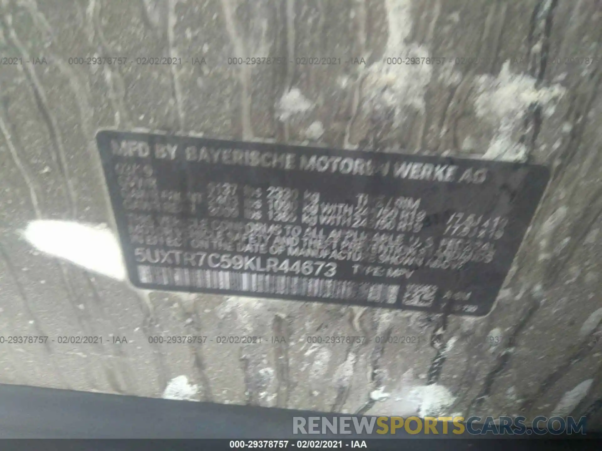 9 Фотография поврежденного автомобиля 5UXTR7C59KLR44673 BMW X3 2019