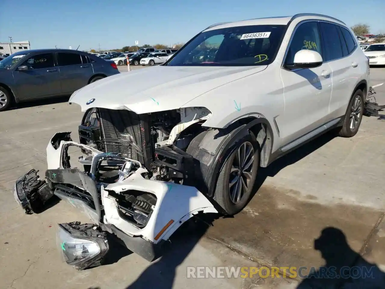 2 Photograph of a damaged car 5UXTR7C59KLR48092 BMW X3 2019