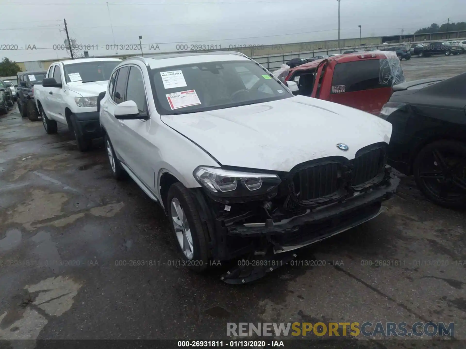 1 Photograph of a damaged car 5UXTR7C5XKLA48322 BMW X3 2019