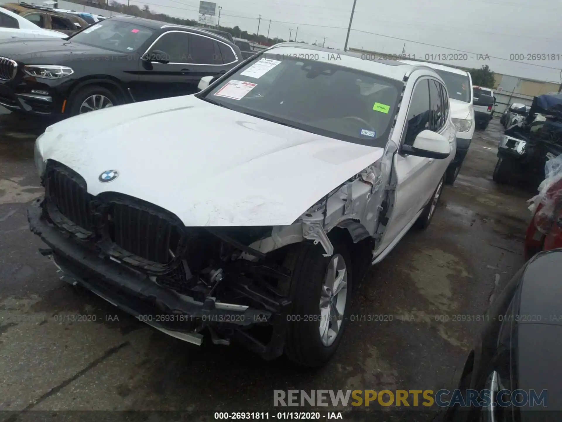 2 Photograph of a damaged car 5UXTR7C5XKLA48322 BMW X3 2019