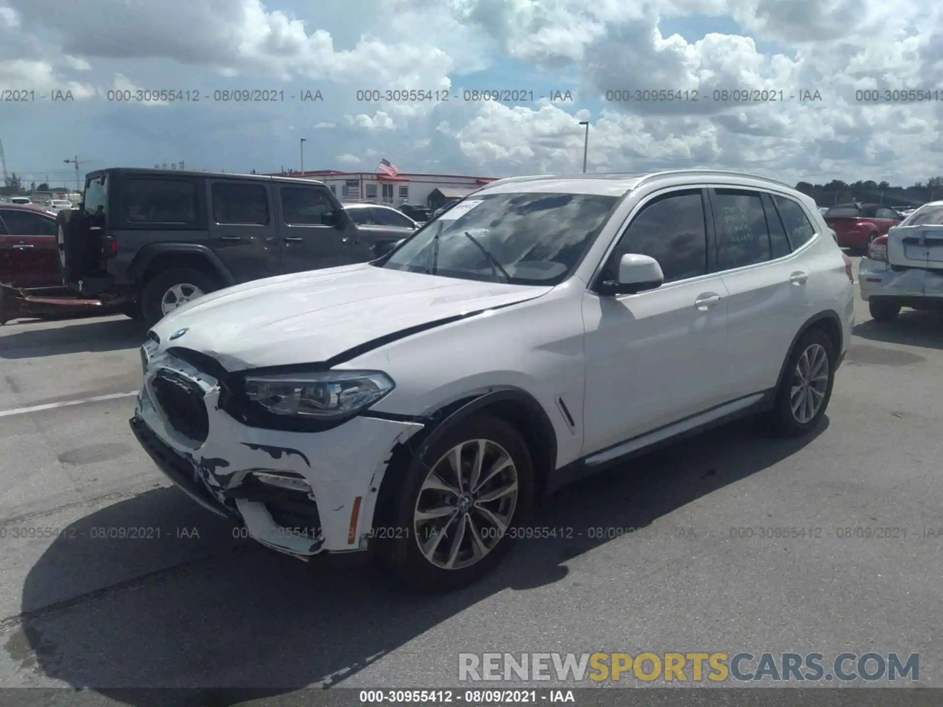 2 Photograph of a damaged car 5UXTR7C5XKLE88217 BMW X3 2019