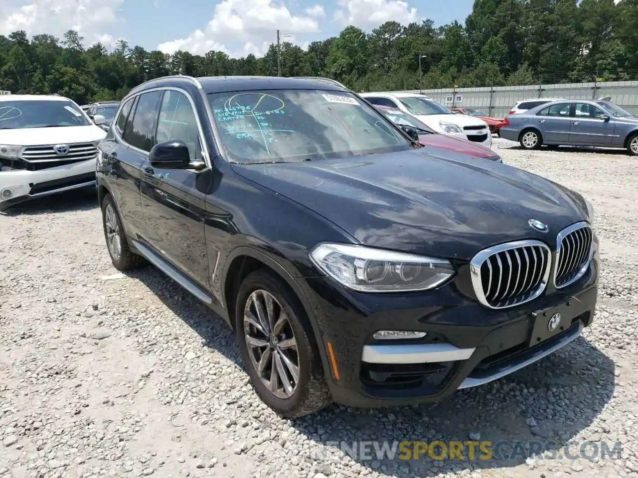 1 Photograph of a damaged car 5UXTR7C5XKLE88279 BMW X3 2019