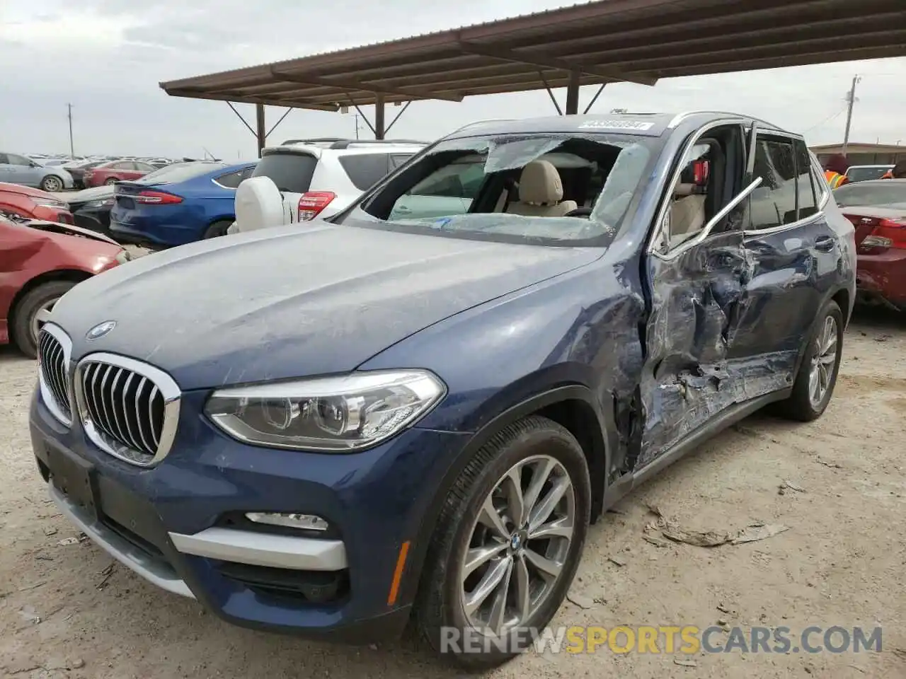 1 Photograph of a damaged car 5UXTR7C5XKLE88377 BMW X3 2019