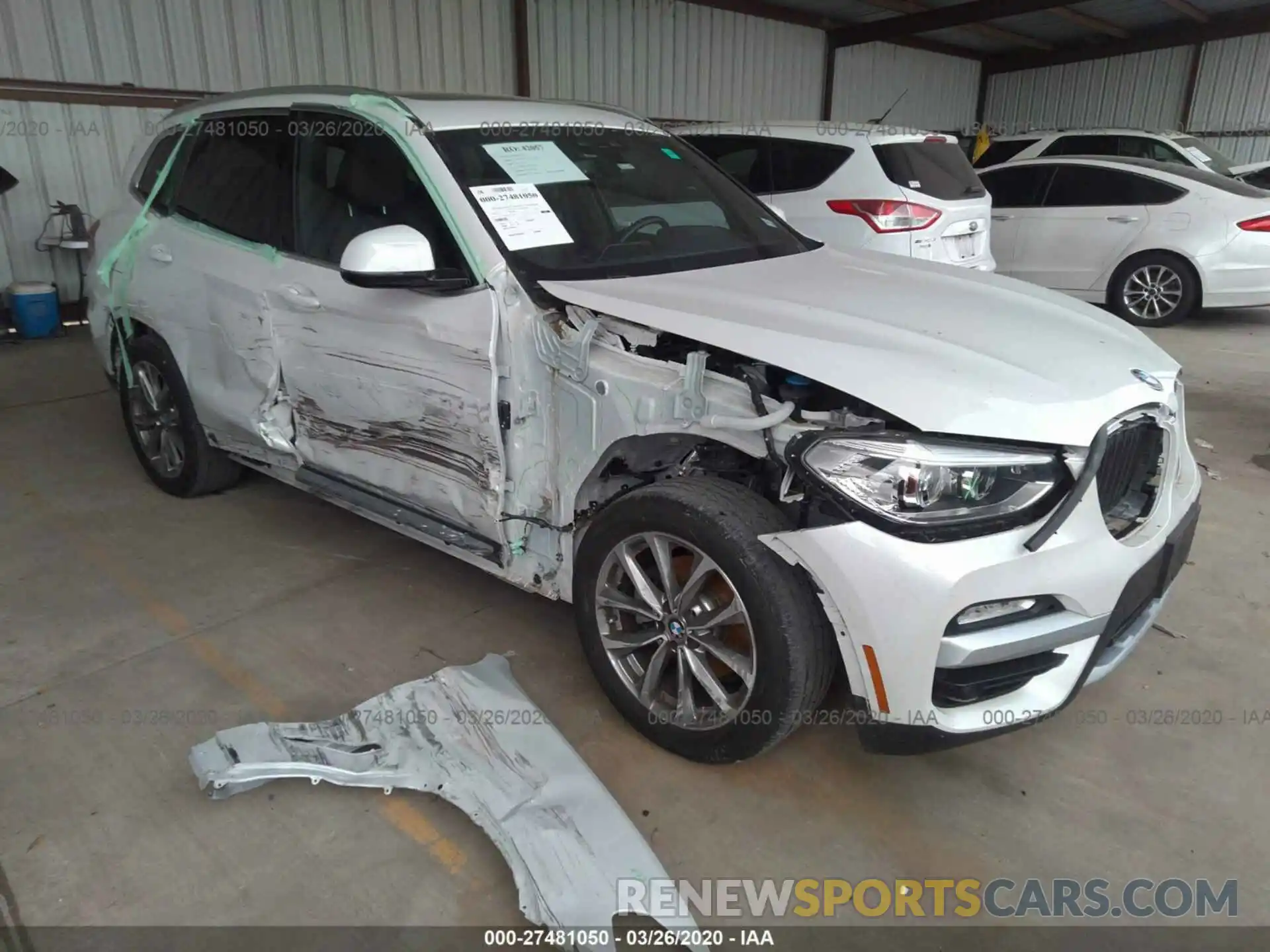 1 Фотография поврежденного автомобиля 5UXTR7C5XKLE93837 BMW X3 2019