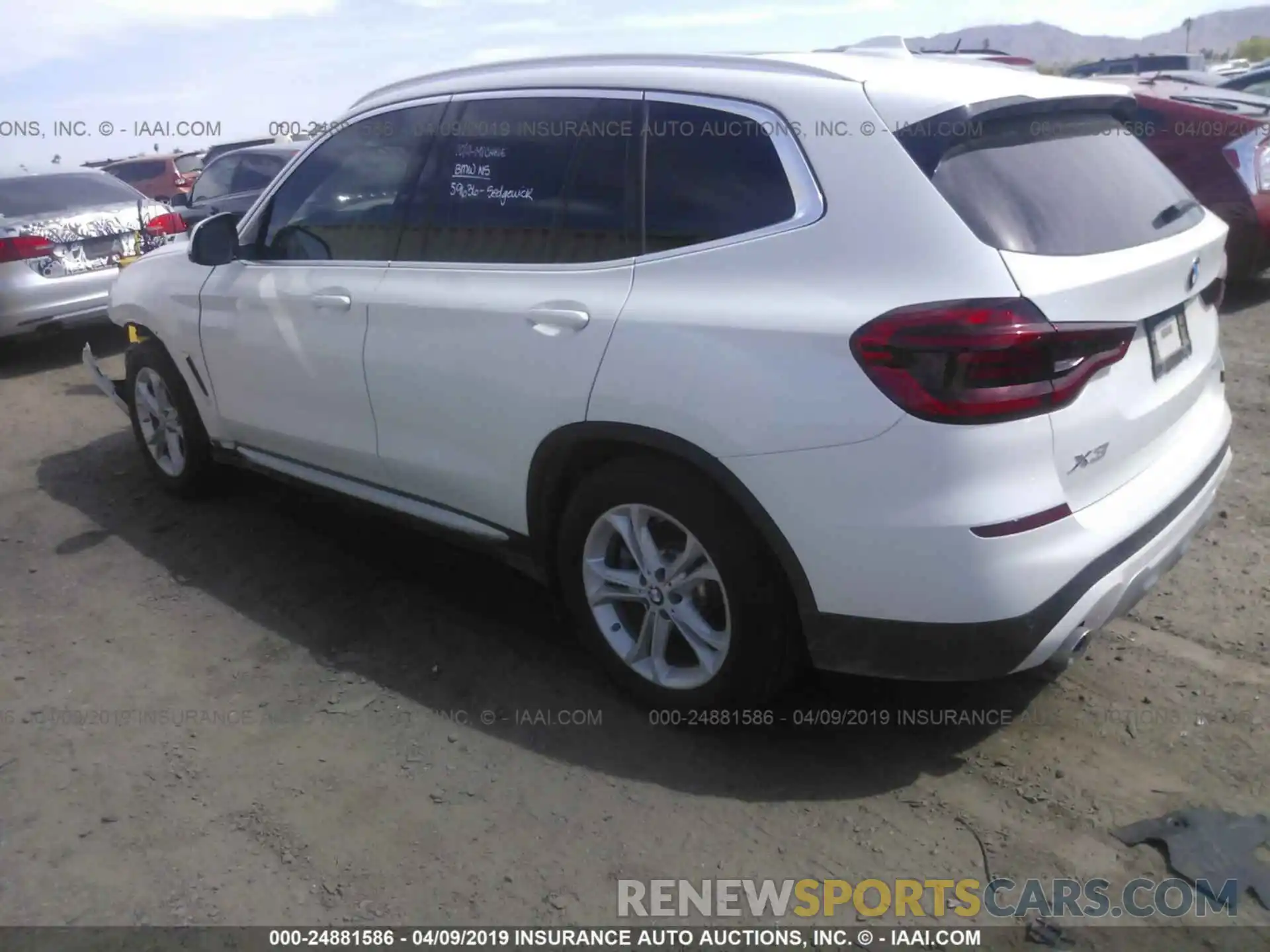 3 Photograph of a damaged car 5UXTR7C5XKLE94714 BMW X3 2019