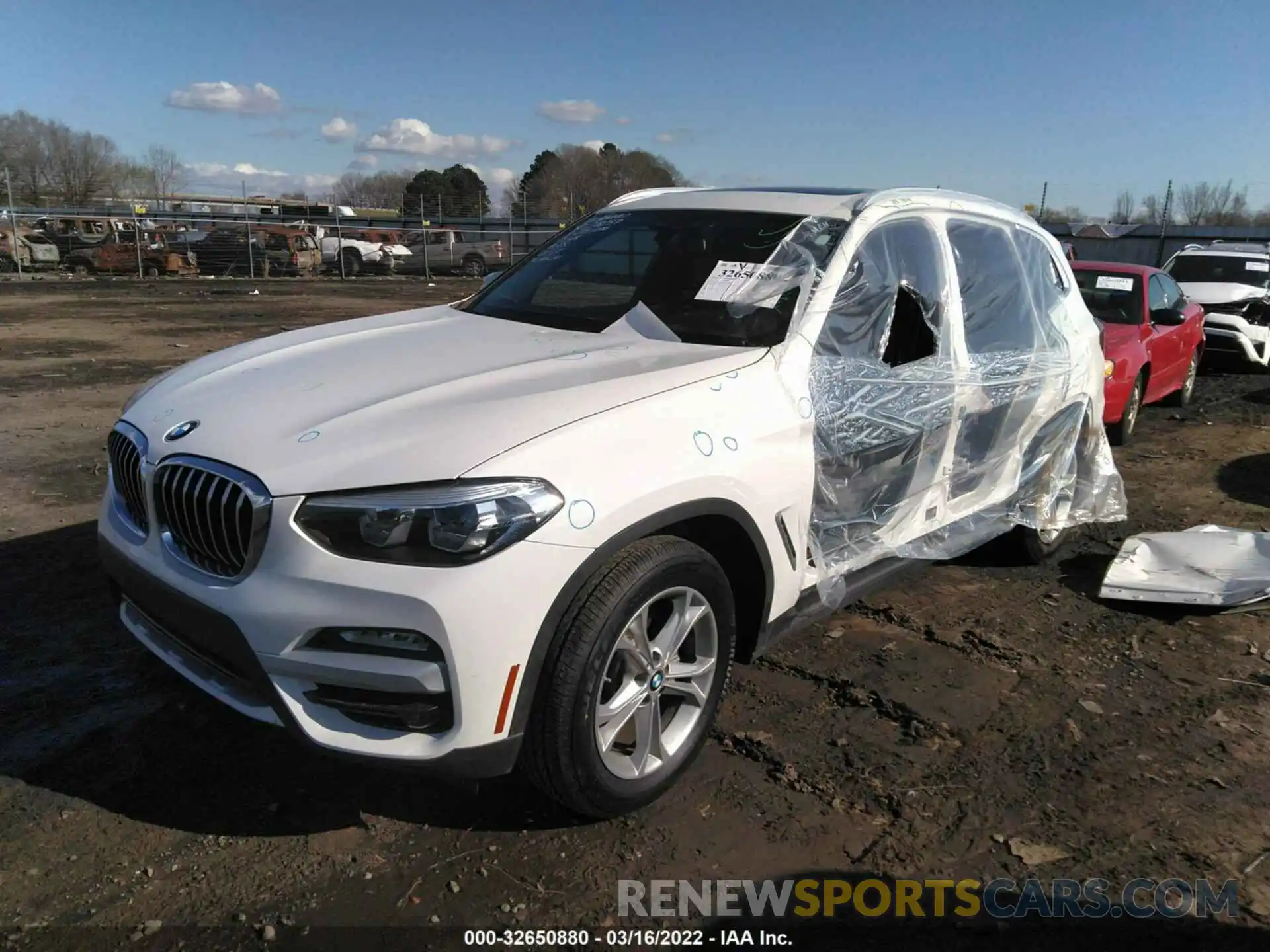 2 Photograph of a damaged car 5UXTR7C5XKLF27002 BMW X3 2019