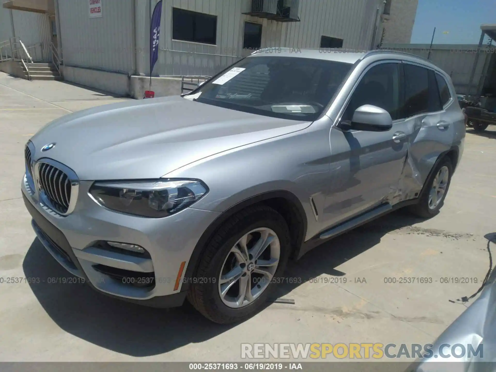 2 Photograph of a damaged car 5UXTR7C5XKLF27291 BMW X3 2019