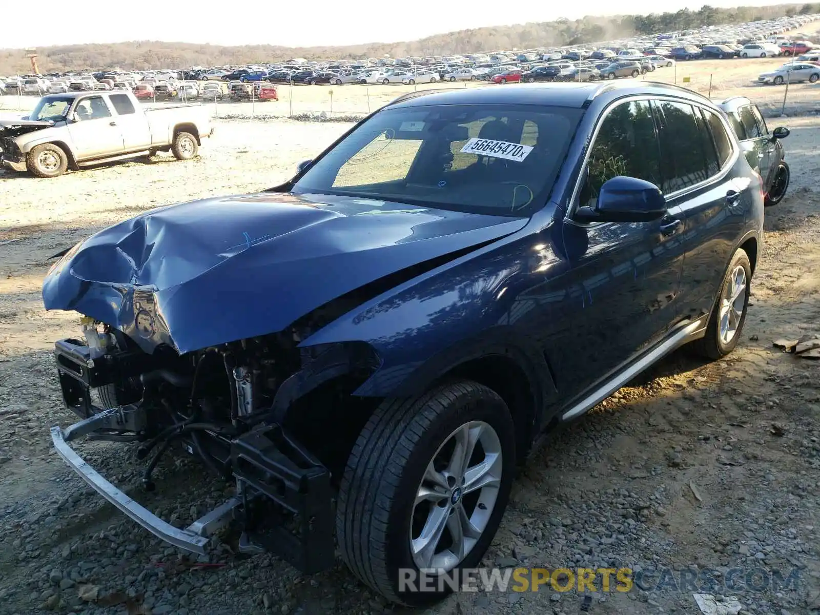 2 Photograph of a damaged car 5UXTR7C5XKLF32104 BMW X3 2019