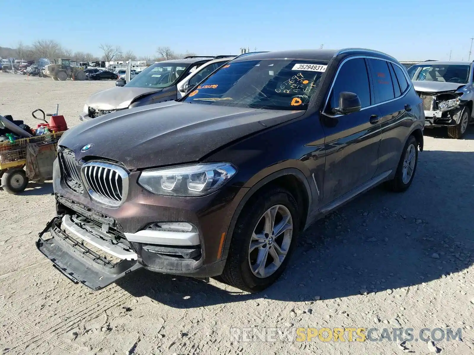 2 Photograph of a damaged car 5UXTR7C5XKLF32278 BMW X3 2019