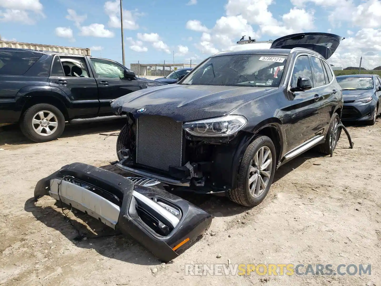 2 Photograph of a damaged car 5UXTR7C5XKLF33978 BMW X3 2019